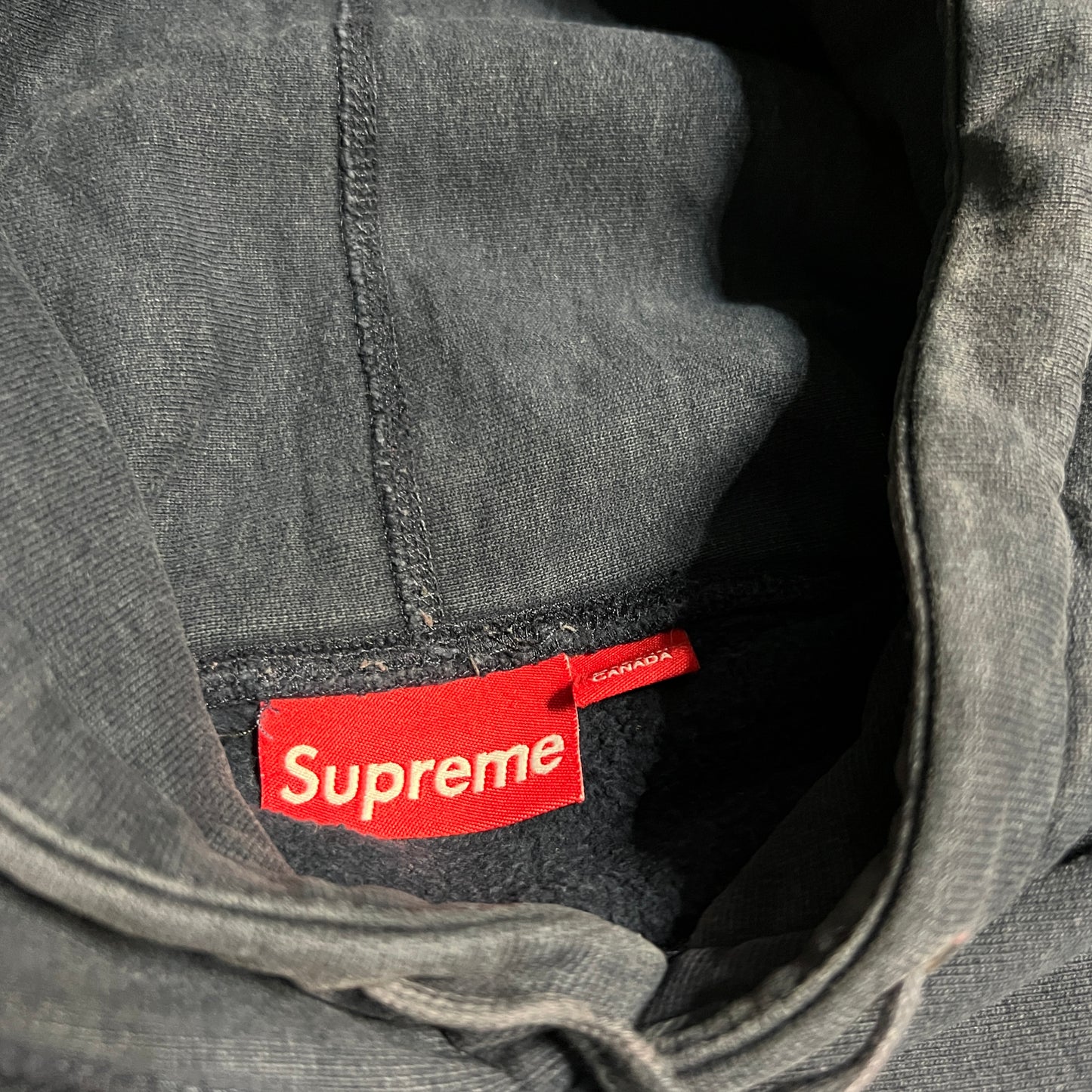 2012 Supreme Navy Box Logo Hoodie Size Large USED x13328