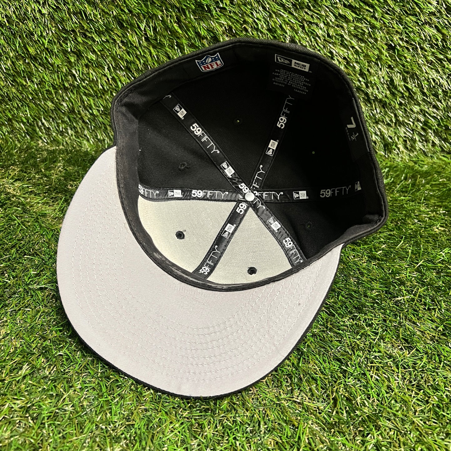 New Era NFL New Orleans Saints Black Hat Size 7 1/2 USED v15984