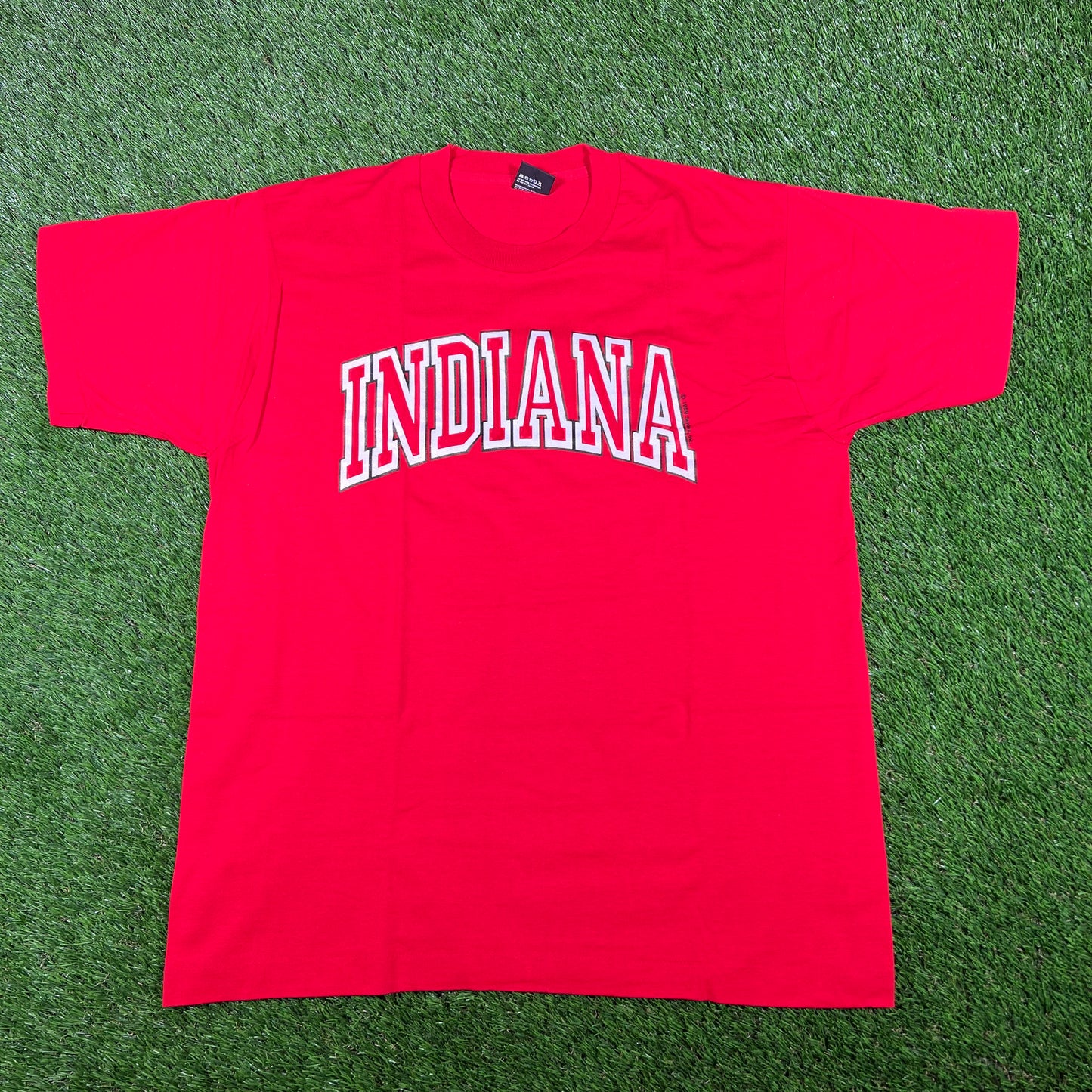 1989 Indiana University Red Tee Size XL USED v16862