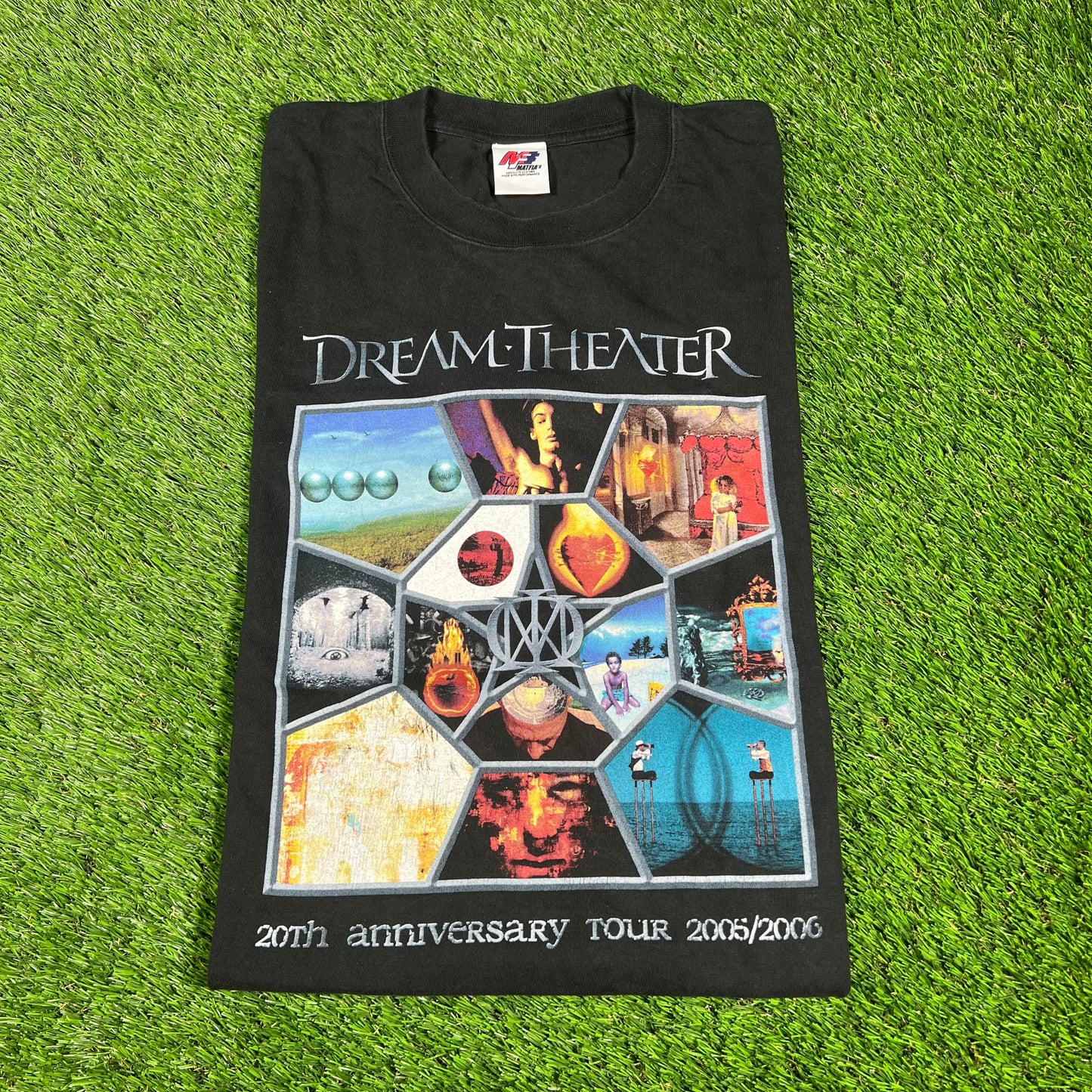 2006 Dream Theater 20th Ann Tour Black Tee Size Large USED v16554