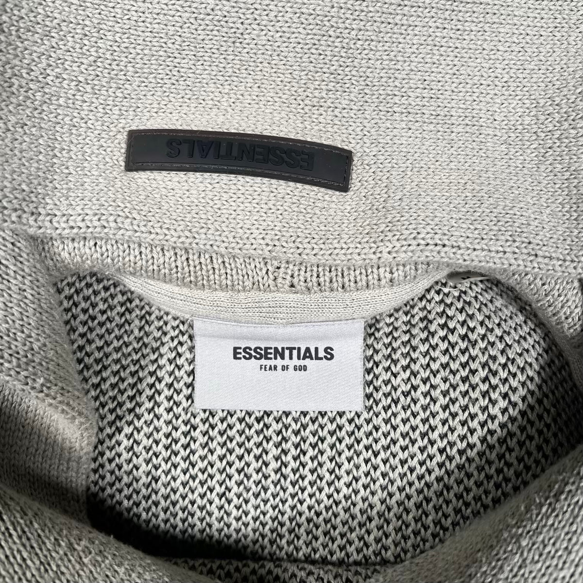Essentials Fear of God FOG Grey Knit Hoodie Size Medium USED x18892