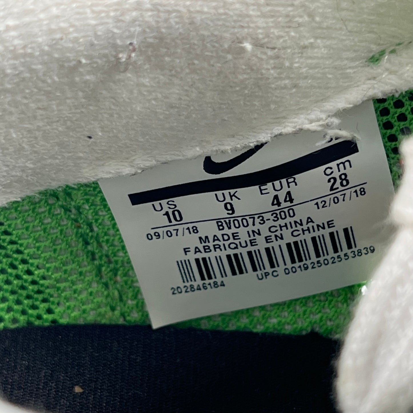 Nike Waffle Sacai Green Gusto (2019) Size 10 USED s20744