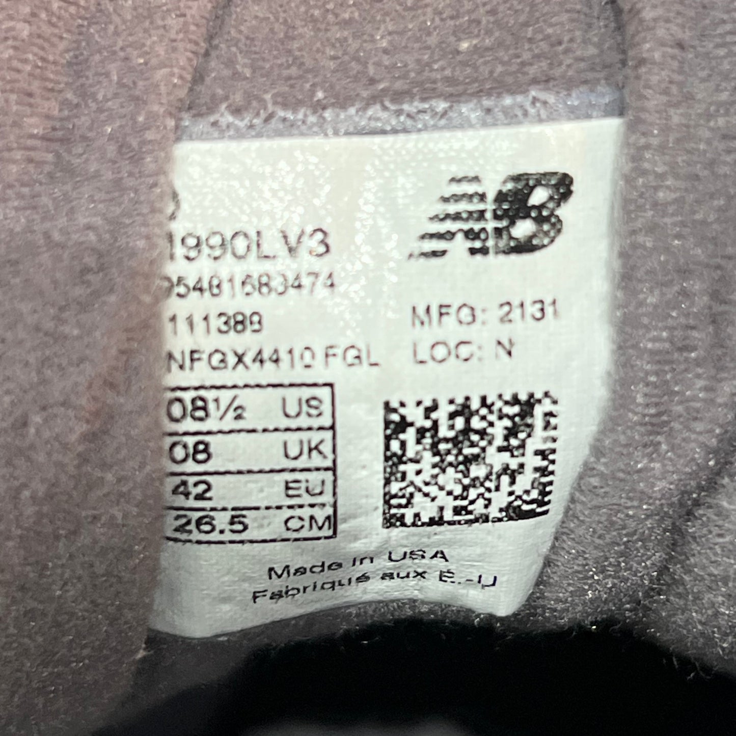 New Balance 990v3 Levis Elephant Skin (2021) Size 8.5 USED s20027