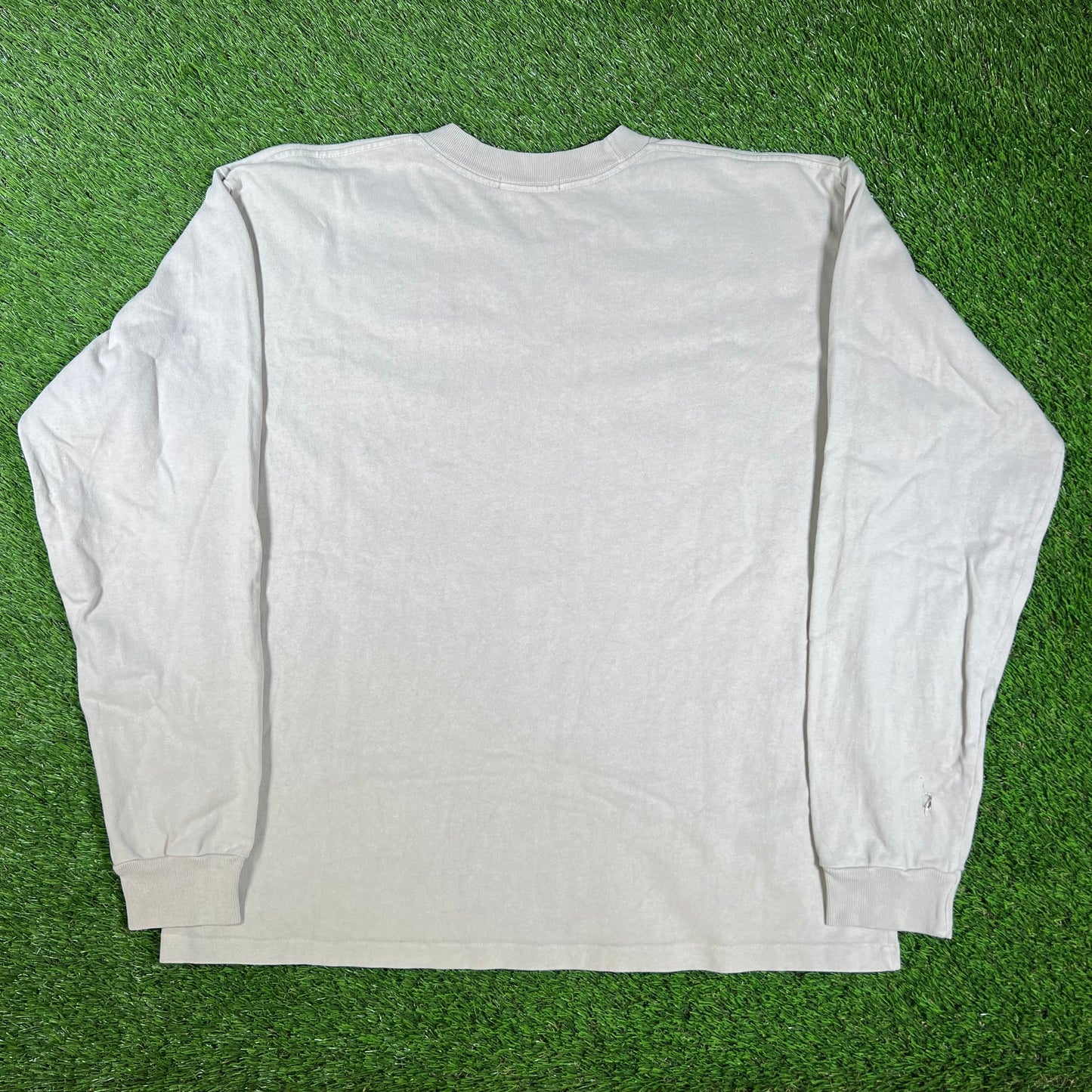 Yeezy Season 7 Plain Blank Cream Longsleeve Size Medium USED x14386