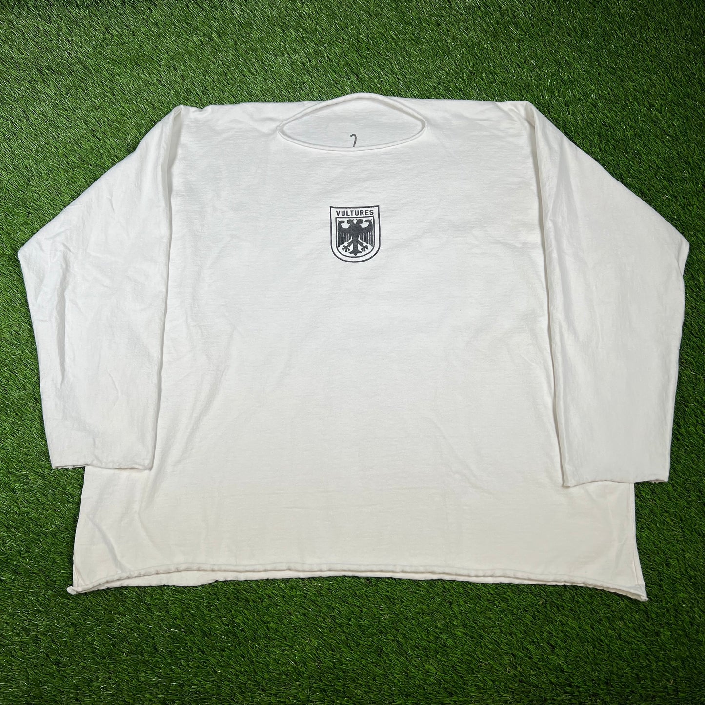 Kanye West Vultures Raw Neck White Longsleeve Size 2 (Medium) USED x14374