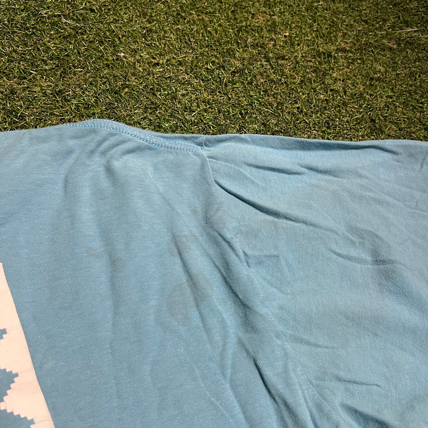 Y2K Stussy Light Blue Tour Tee Size XXL USED x13739