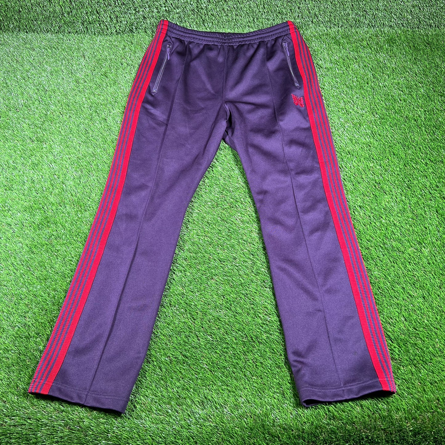 Needles Purple/Red Track Sweatpants Size Medium USED x14628