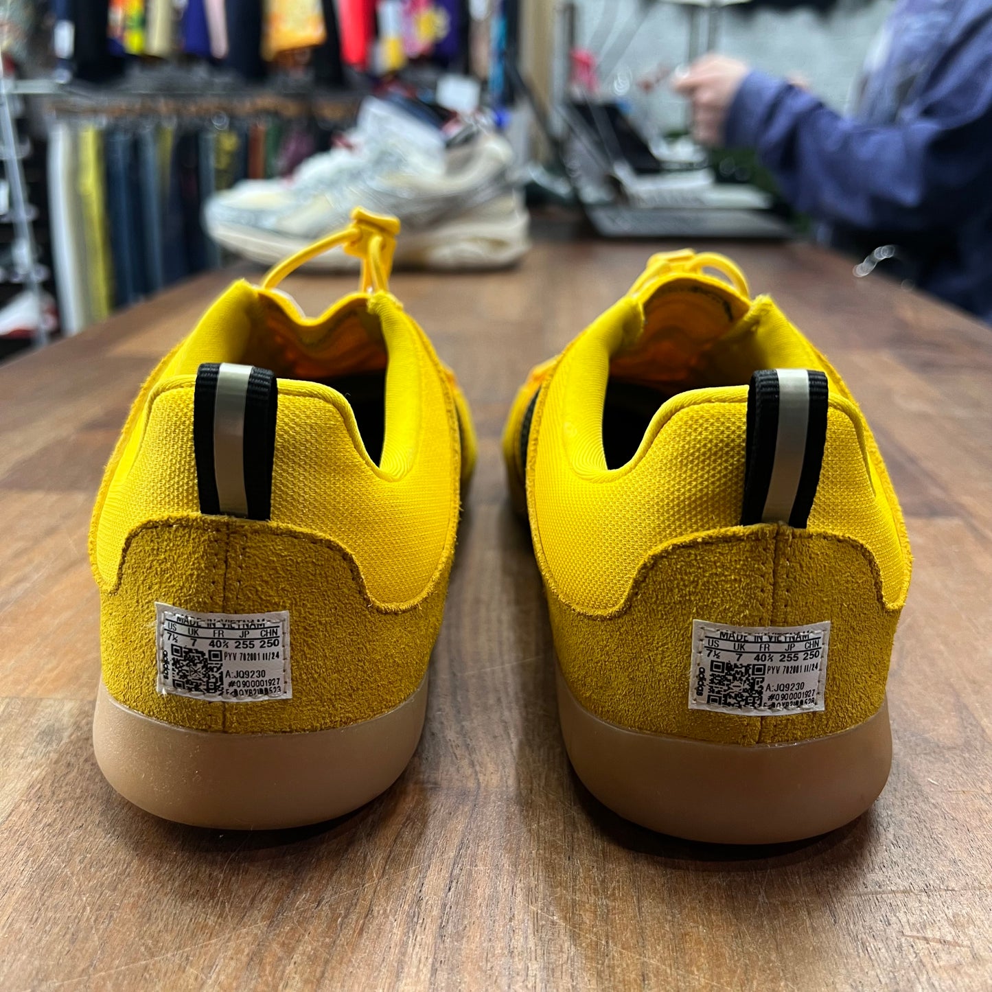 Adidas Ballerina Bad Bunny Bold Gold Size 7.5 USED S16632