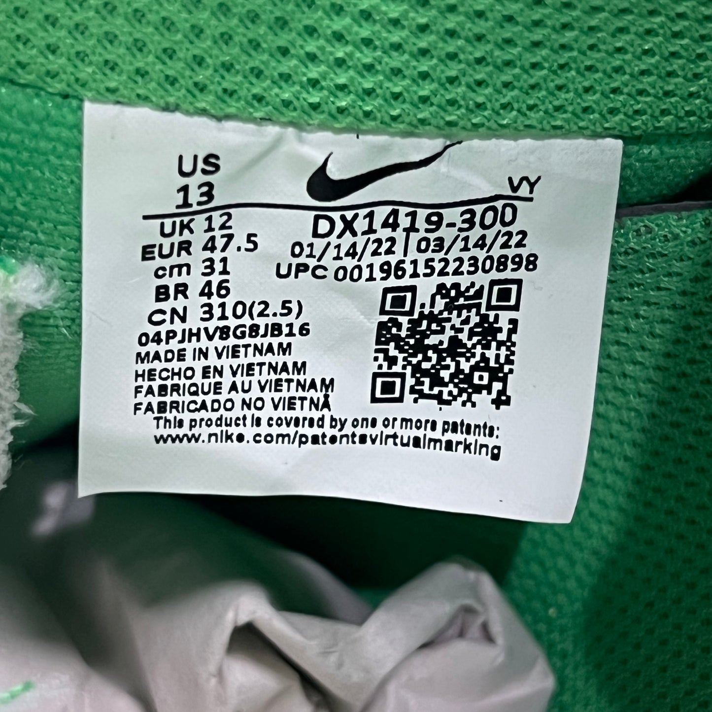 Nike Air Force One Low Off White Brooklyn (2022) Size 13 NEW s22080