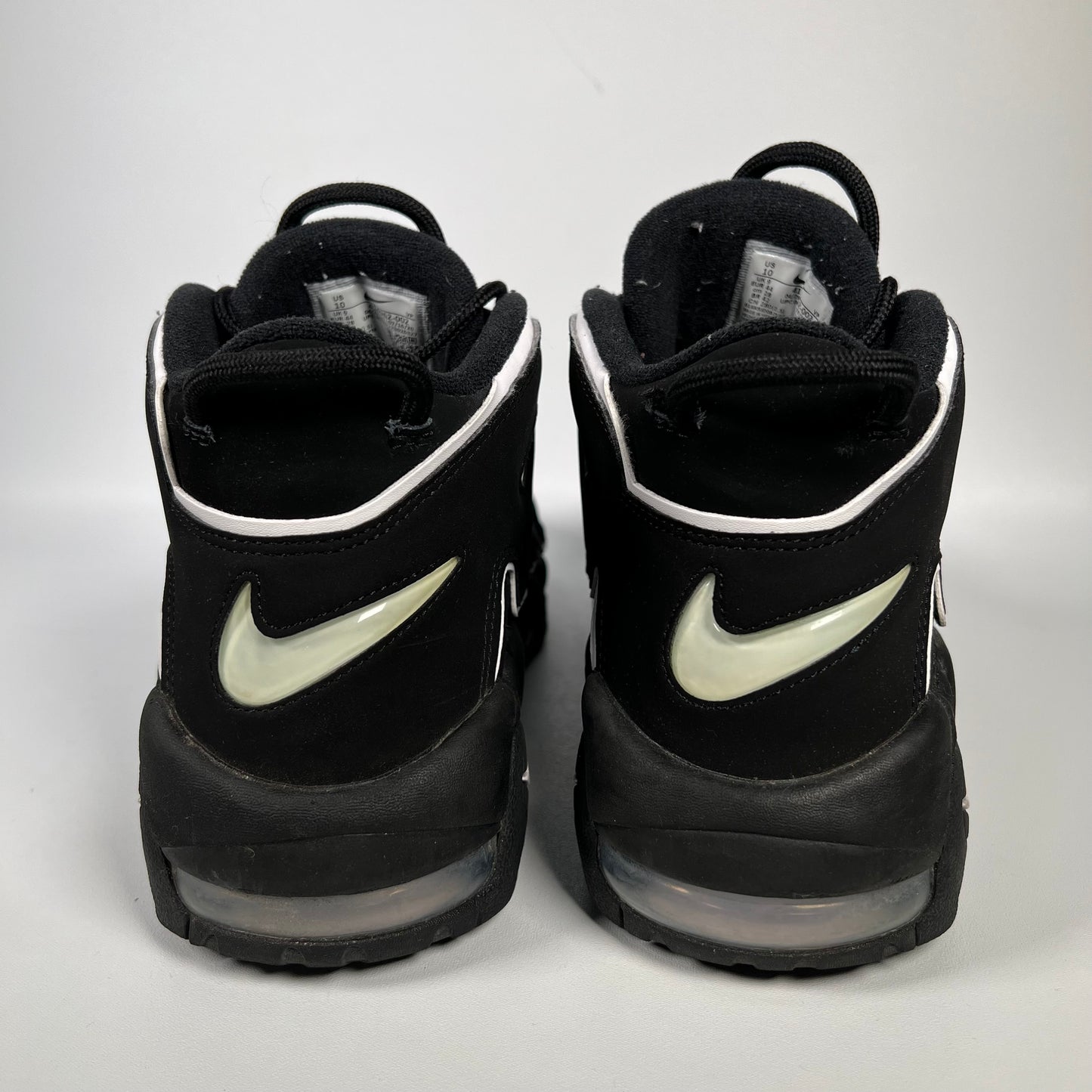 Nike Air More Uptempo Black White (2016) Size 10 USED s17872