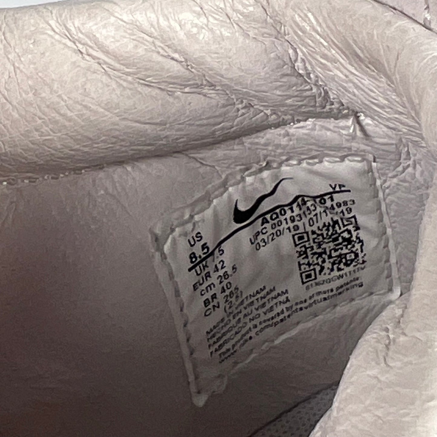 Nike Lebron John Elliot Summit White (2019) Size 8.5 USED s18348