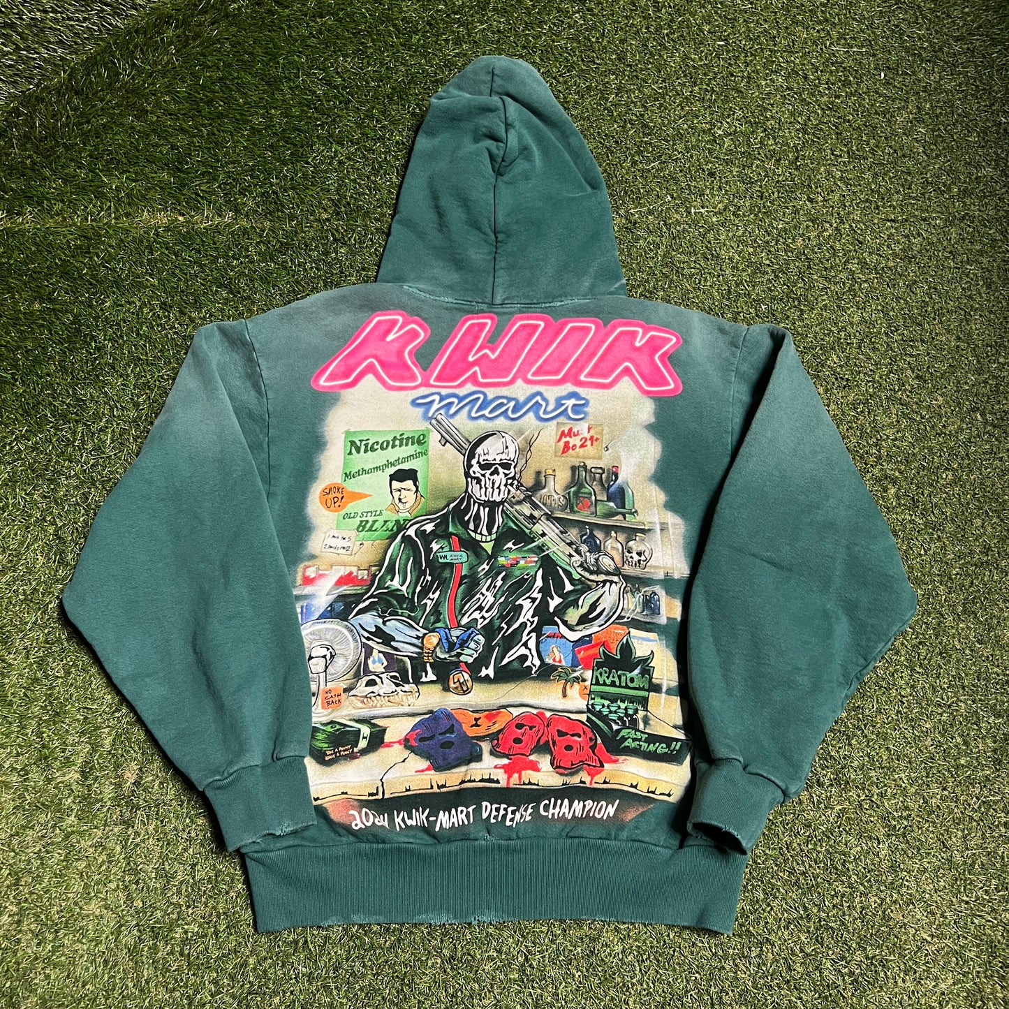 Warren Lotas Green "Kwik Mart" Hoodie Size Small USED x14175