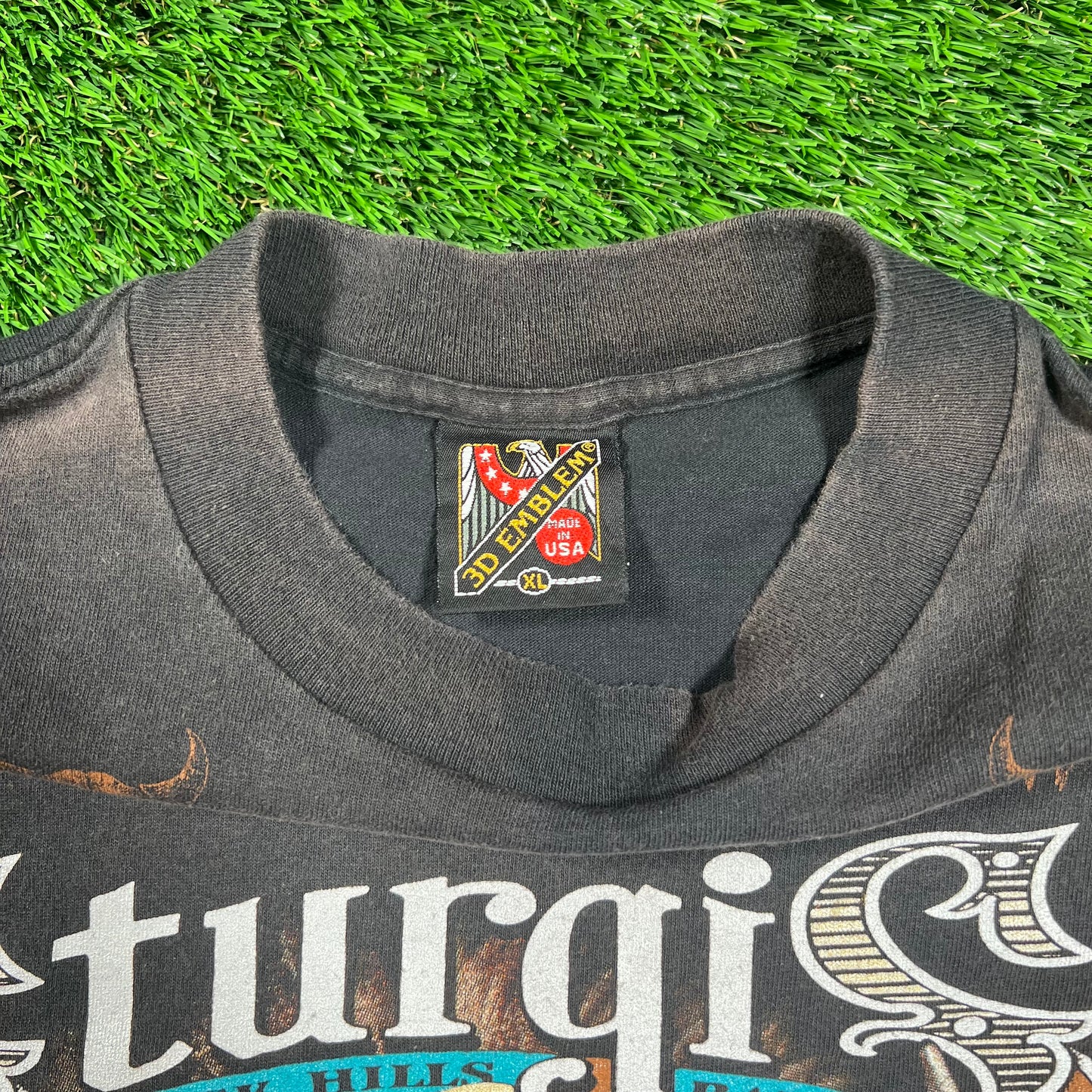 1994 Sturgis Black Hills Rally 3D Emblem AOP Tee Size XL USED v18481