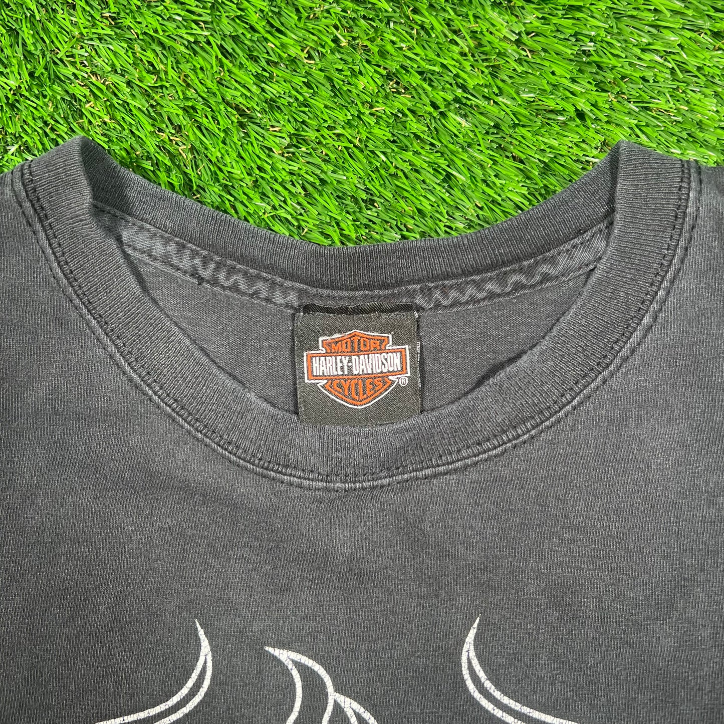 Y2K Harley Davidson Like It Hot Fire Fighter Black Tee Size XL USED v18624