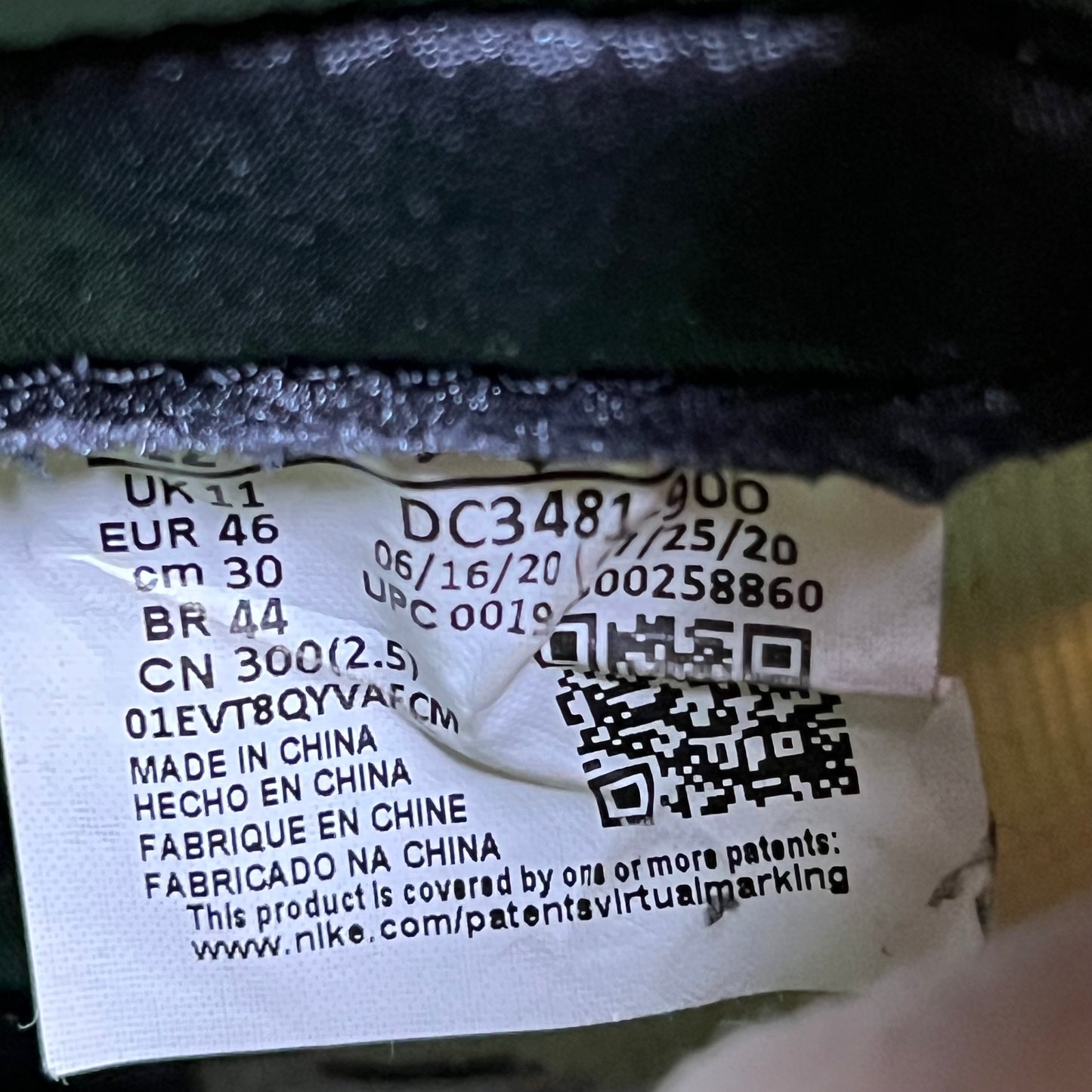 Jordan 1 High J Balvin (2020) Size 12 USED s18753