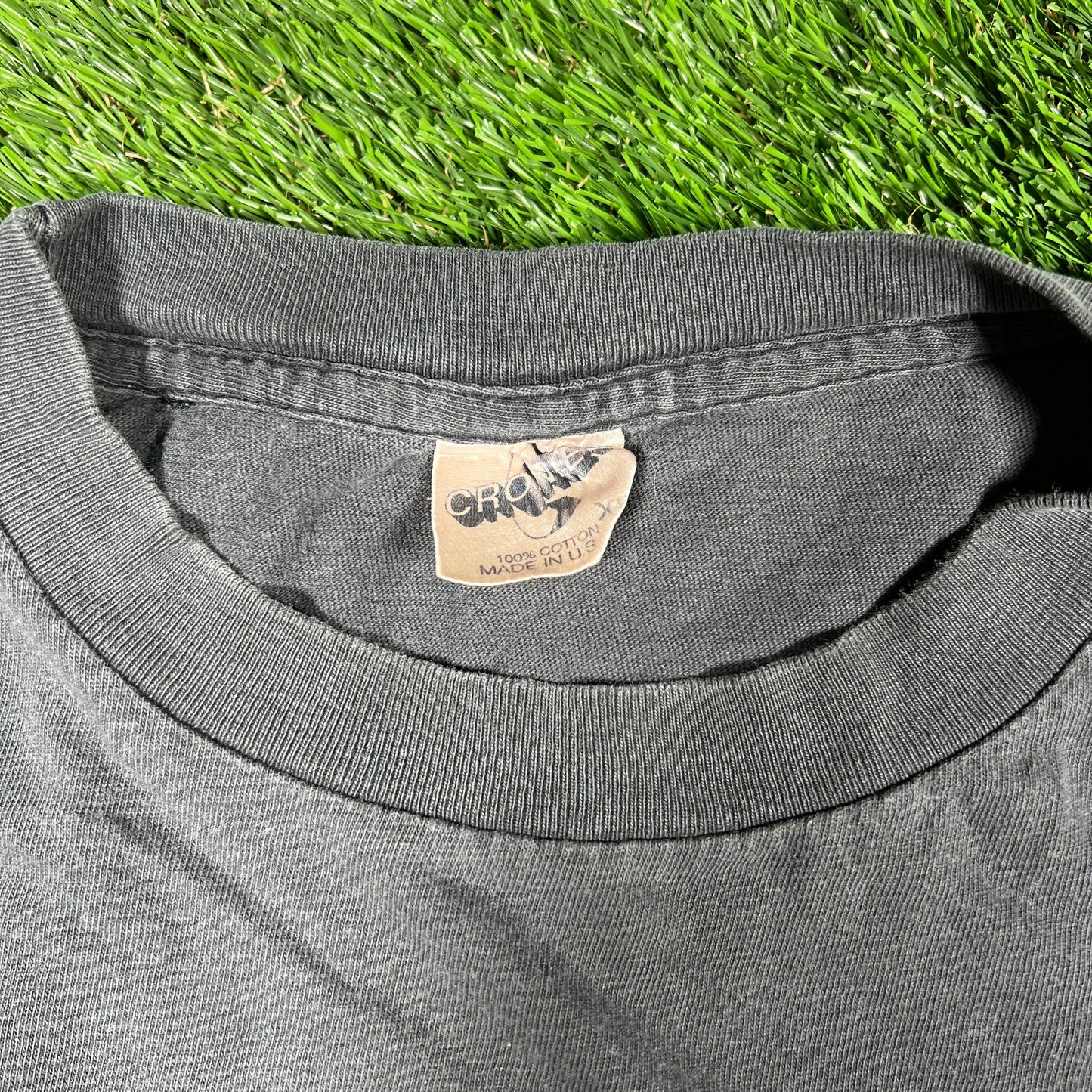 1996 John Lennon Imagine Portrait Washed Black Tee Size XL USED v16894