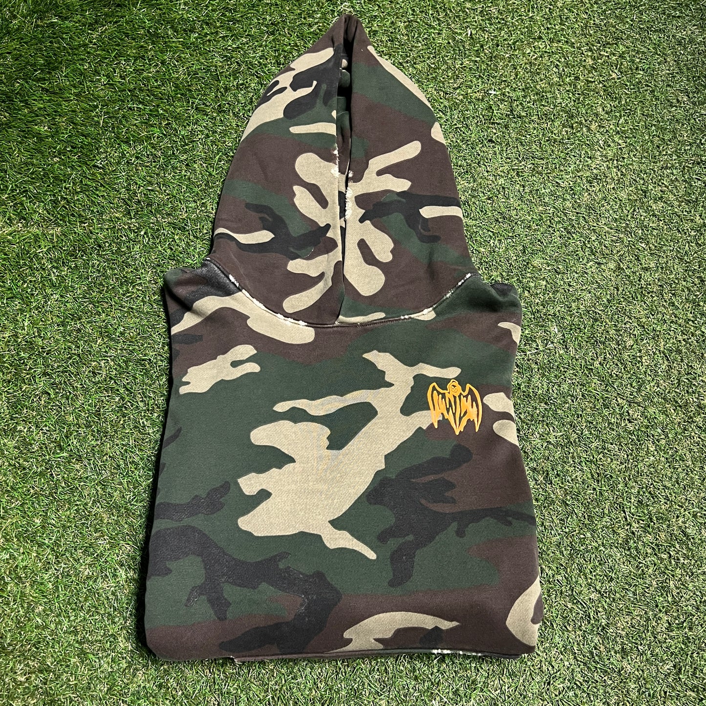 Warren Lotas Orange Reaper Camo Hoodie Size Small USED x14152