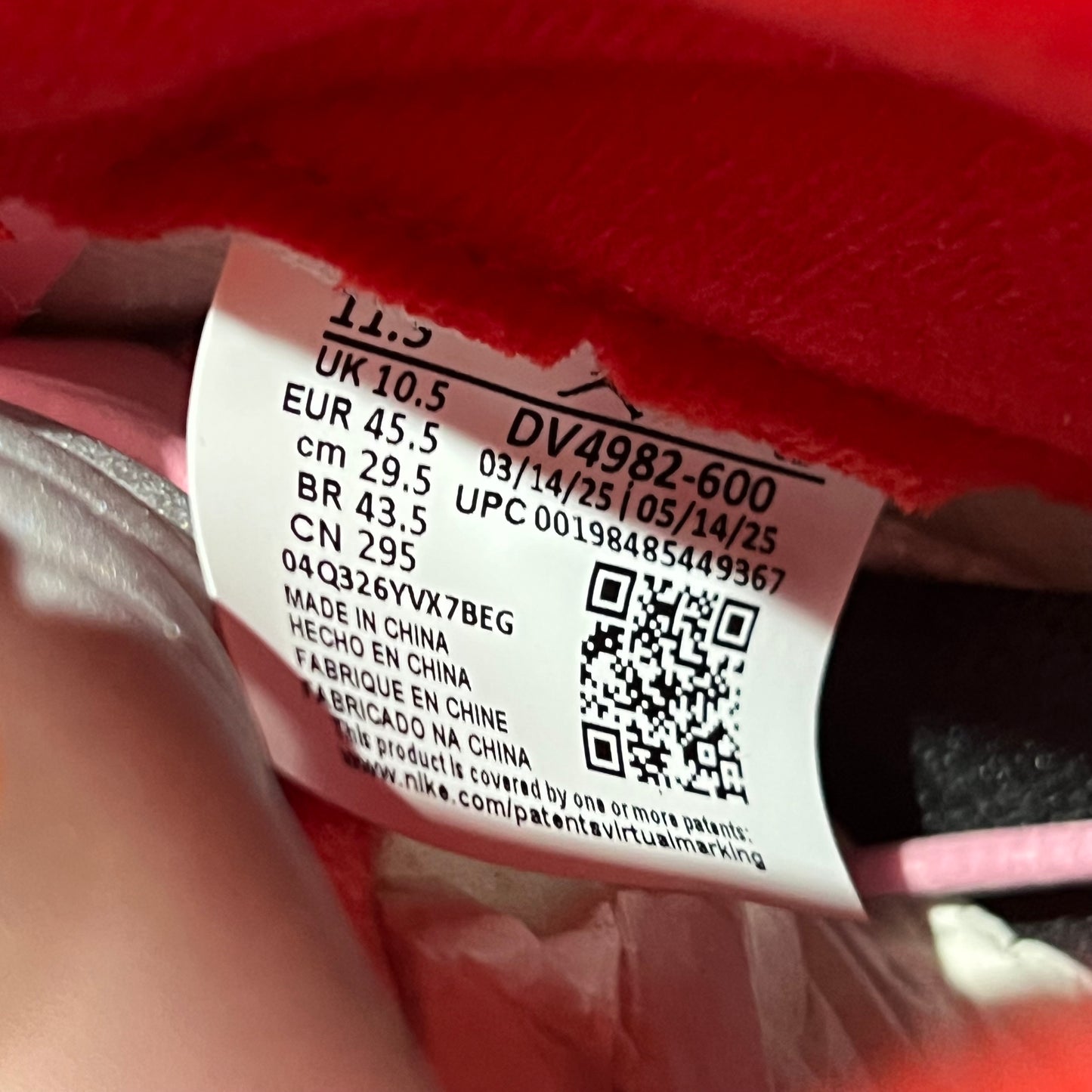 Jordan 5 Awake NY Arctic Pink (2025) Size 11.5 NEW s18820