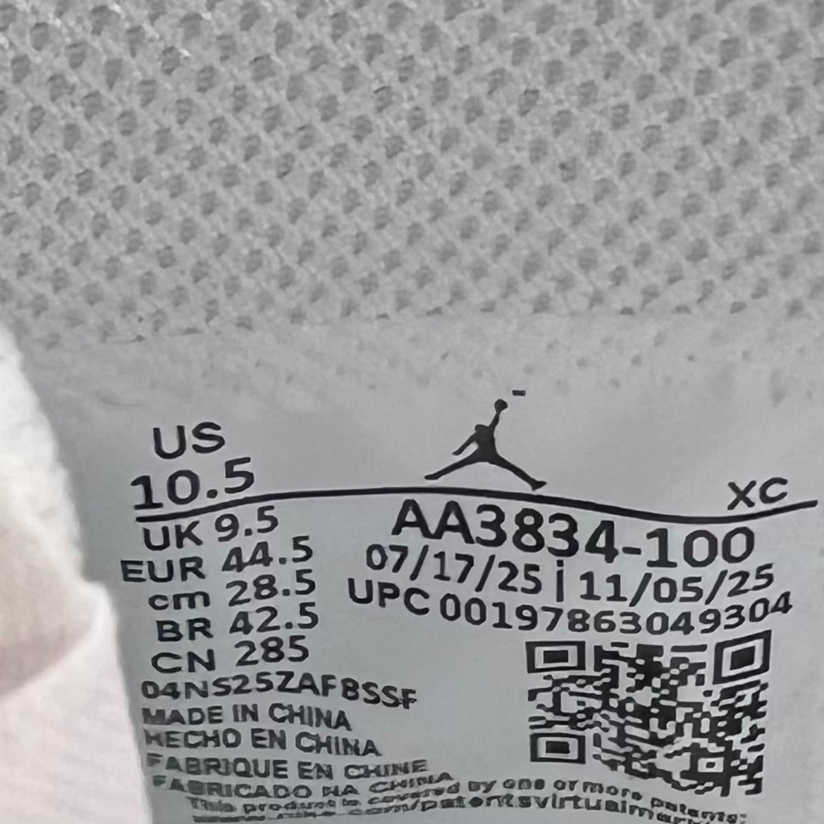 Jordan 1 High Virgil Abloh Archive Alaska (2026) Size 10.5 USED s23531