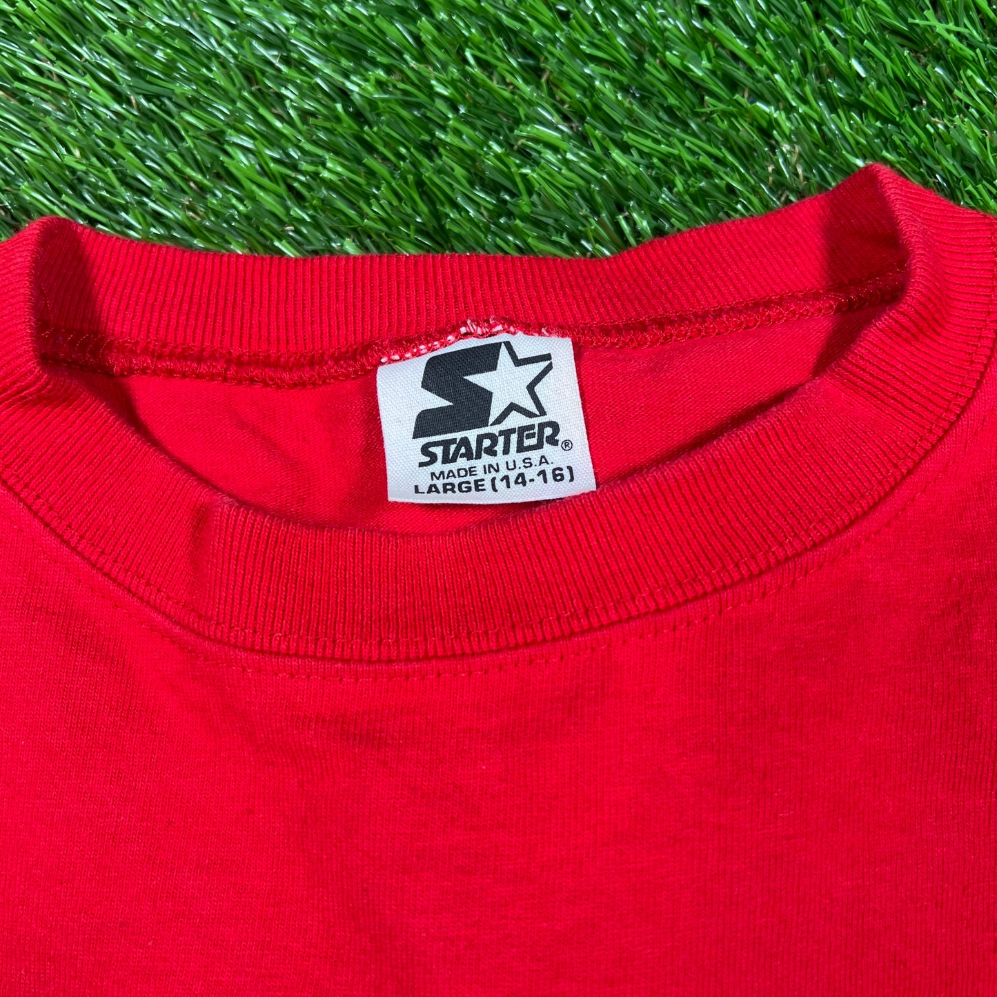 1998 New York Yankees Bernie Williams Starter Red Tee Size Medium USED v16694