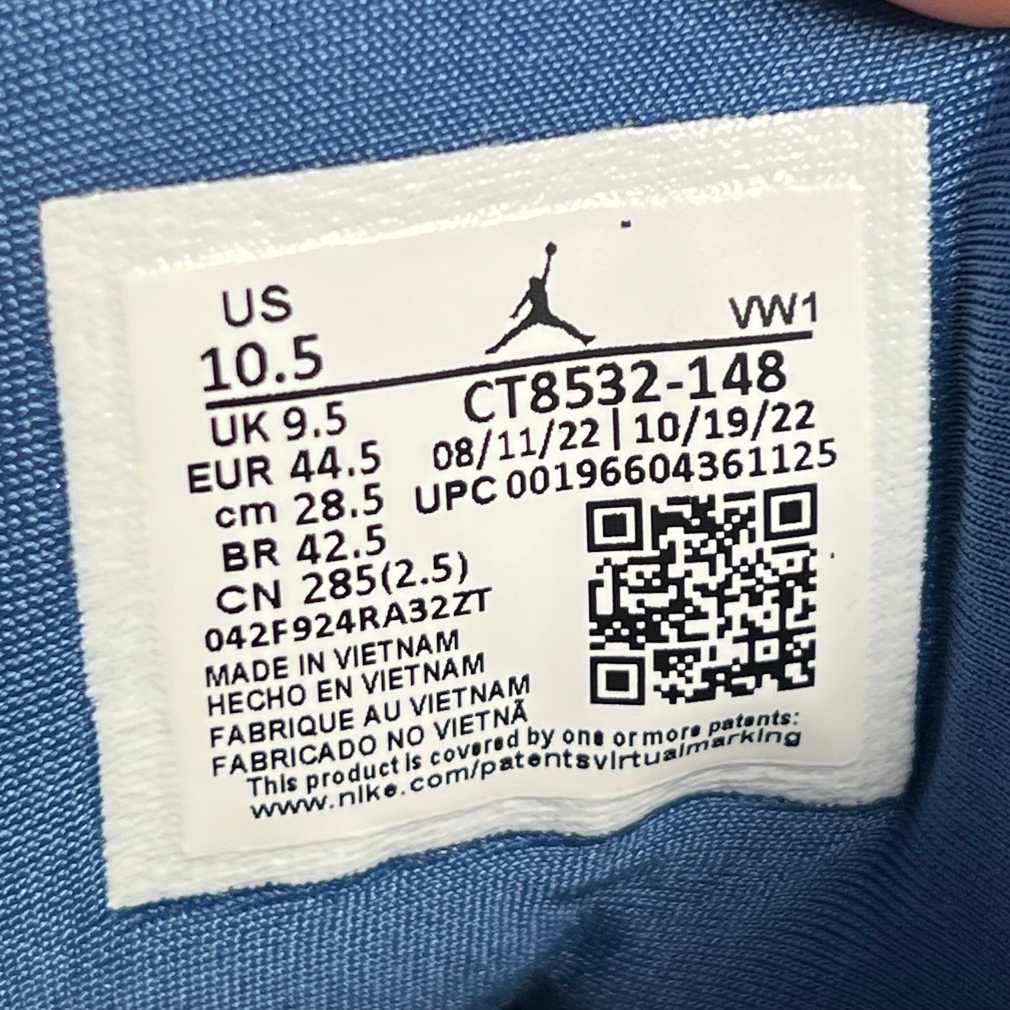 Jordan 3 Wizards (2023) Size 10.5 USED s17833
