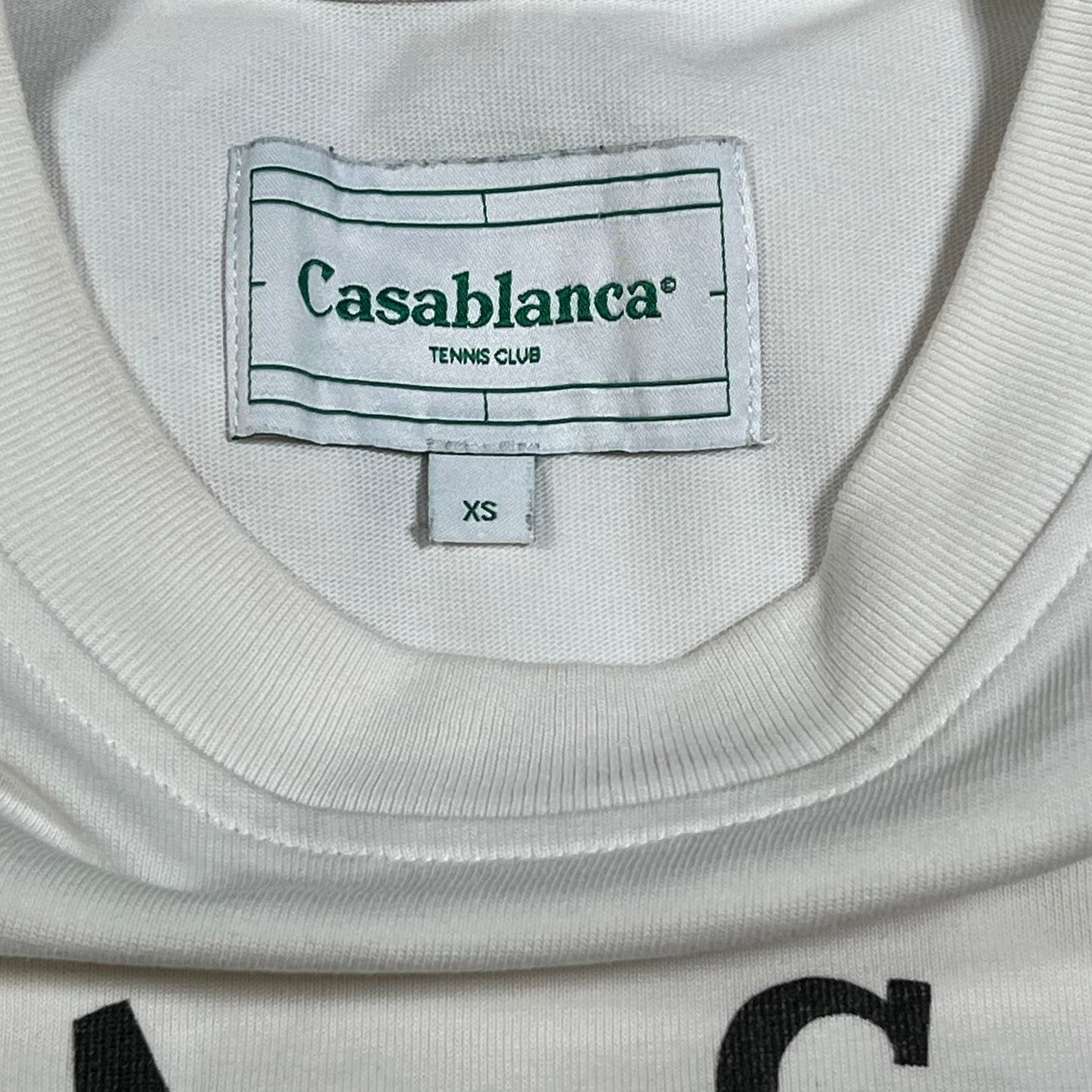 Casablanca White Tennis Tee Size XS USED x14184
