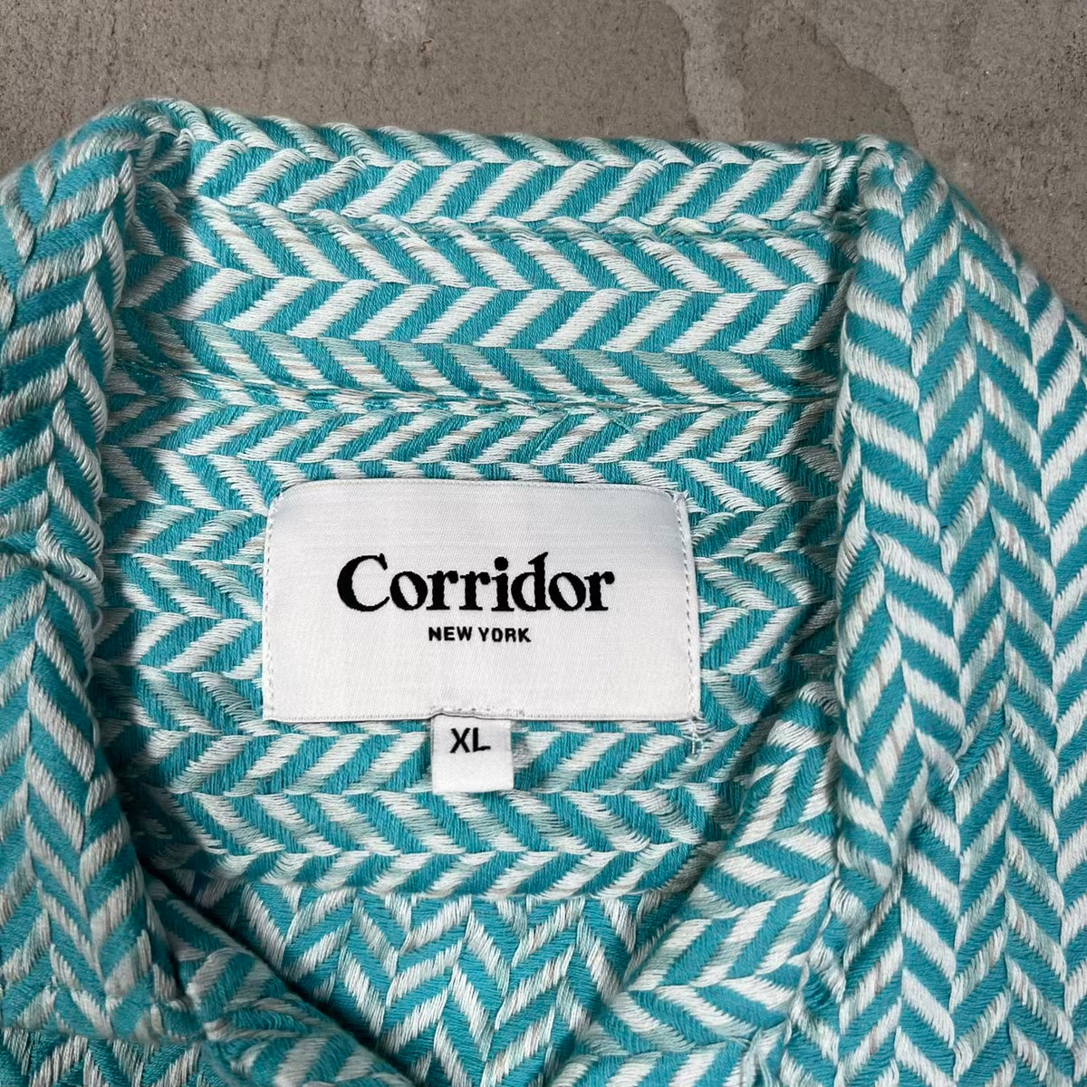Corridor Vision SS Camp Blue Button Up Tee Size XL NEW x14707