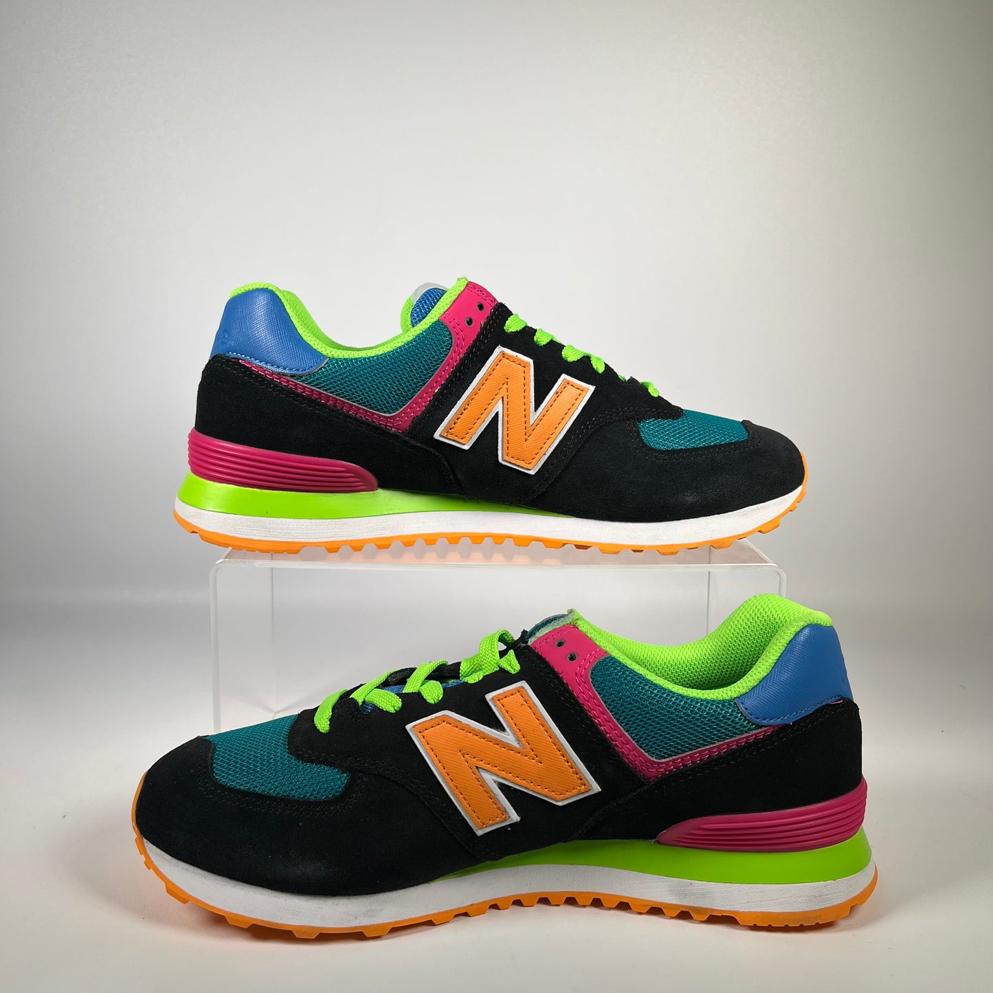 New Balance 574 Black Energy Lime (2020) Size 10.5 NEW s18756