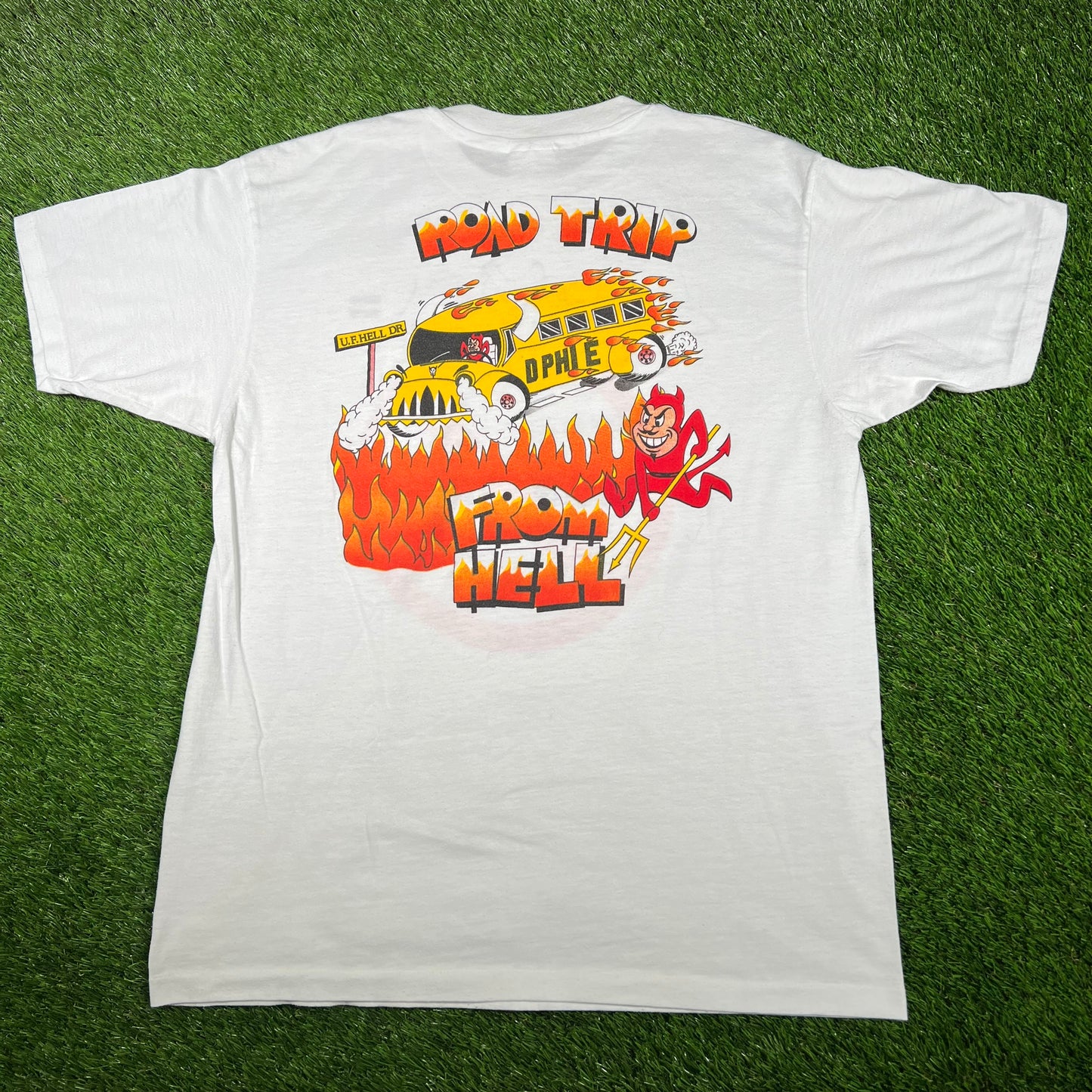 1990s Gainsville White Tee Size XL USED v16940