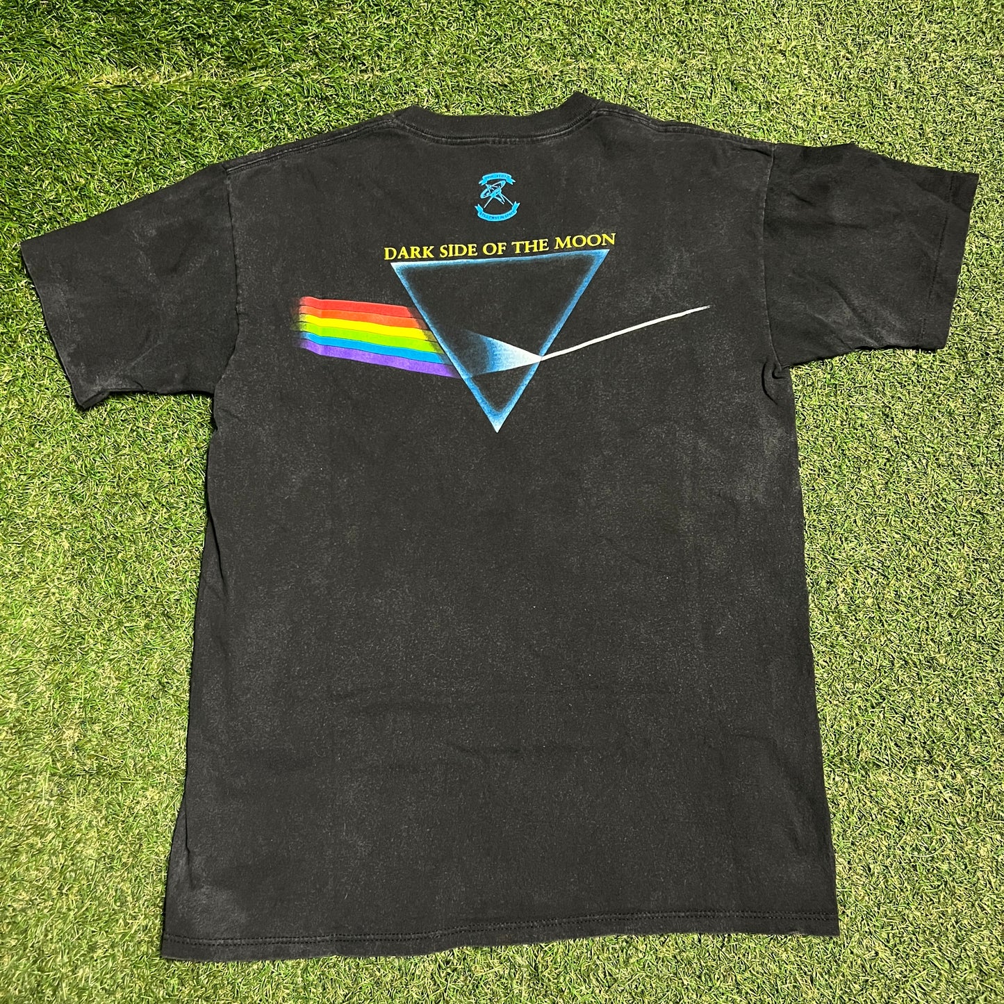1992 Brockum Tag Pink Floyd Dark Side of the Moon Black Tee Size Large USED v15898