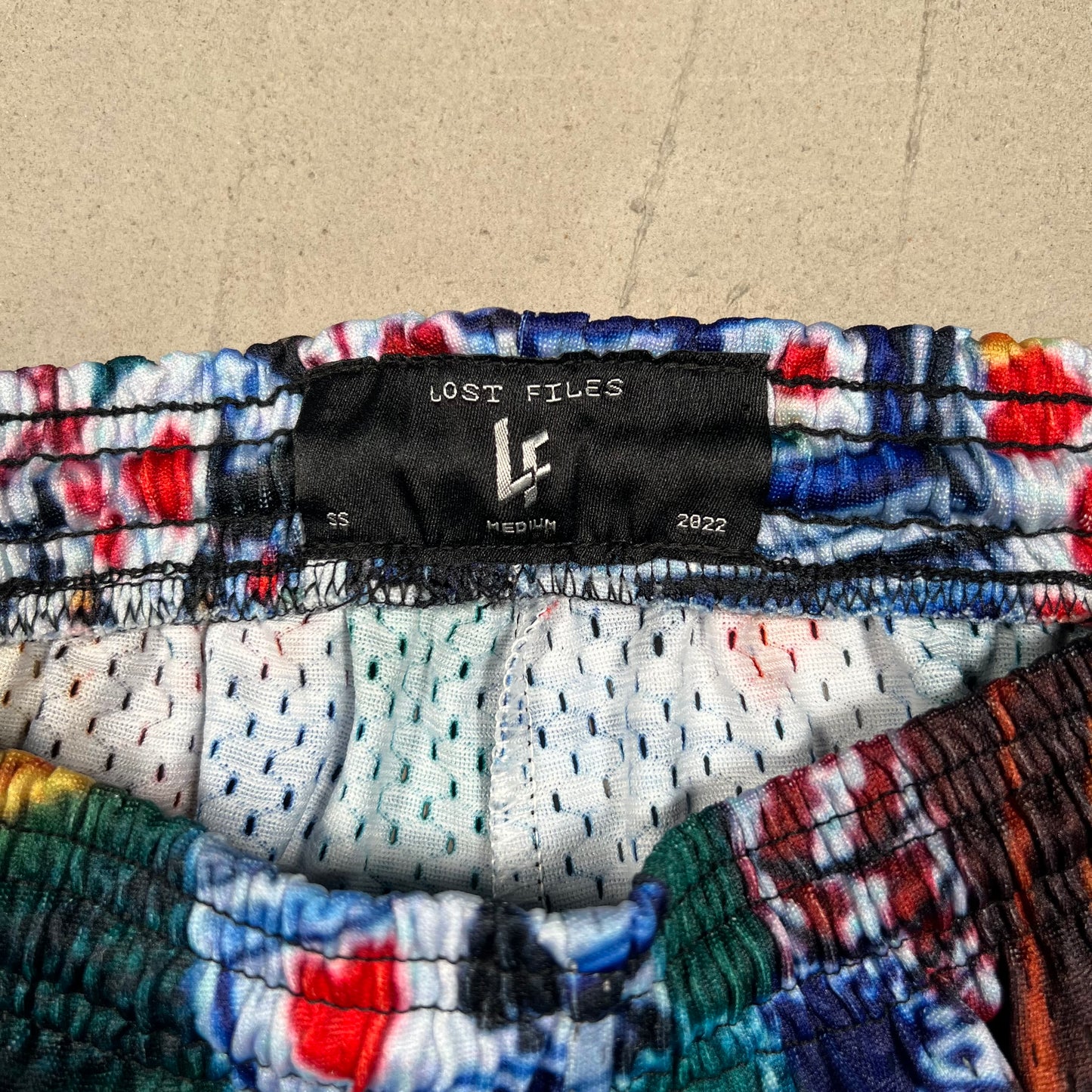 Lost Files Mesh Shorts Casino AOP Size Medium USED v19424