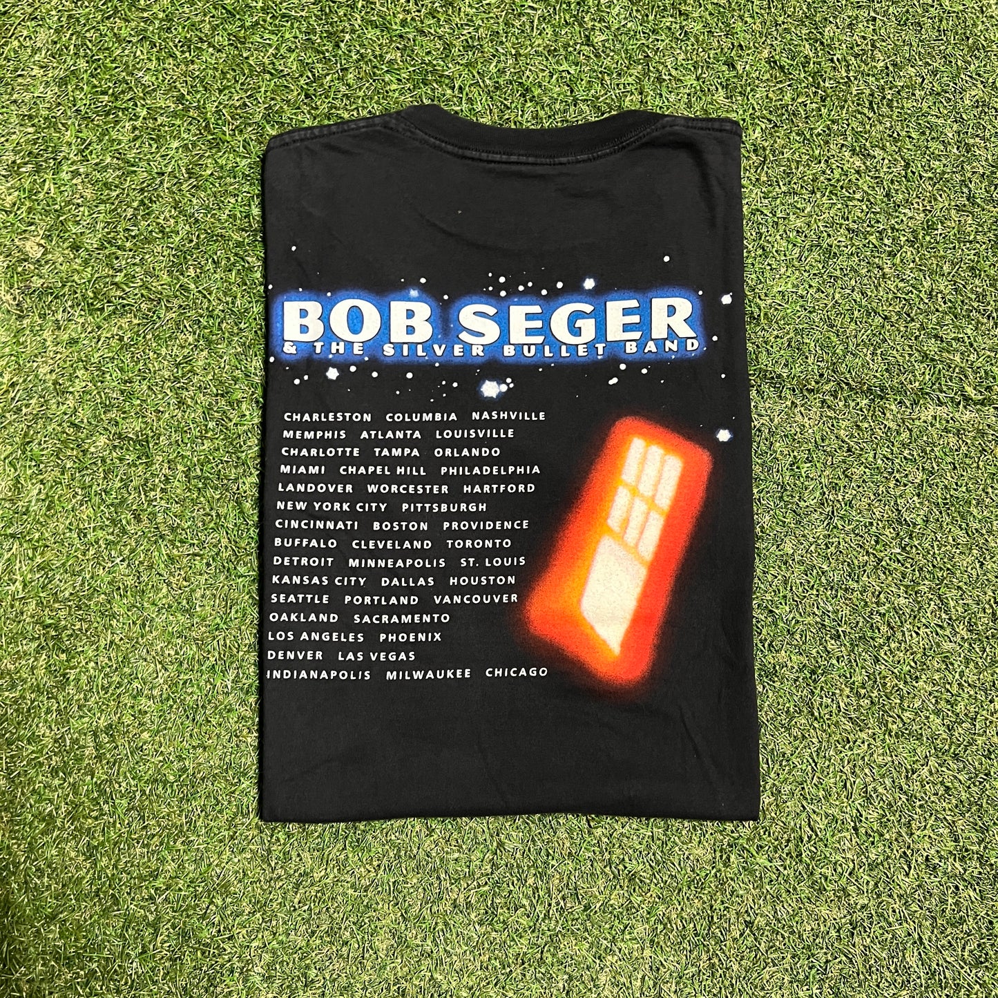 1998 Bob Seger Its a Mystery Black Tee Size Large USED v16136