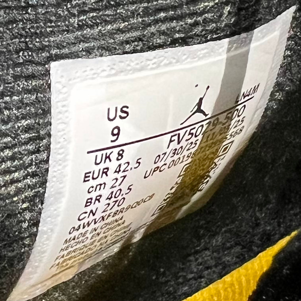 Jordan 4 Lakers (2026) Size 9 USED s23679