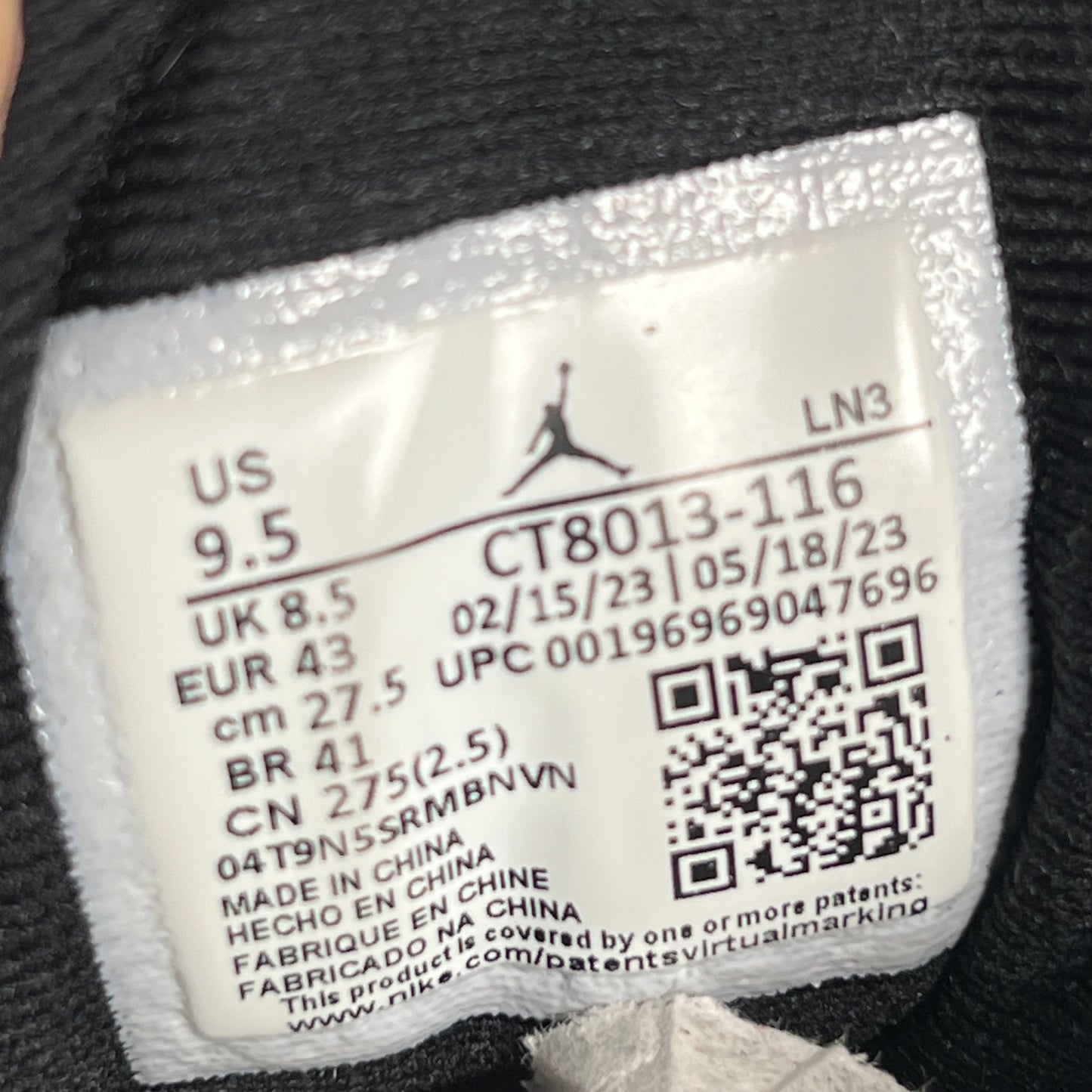 Jordan 12 Cherry (2023) Size 9.5 USED s17769