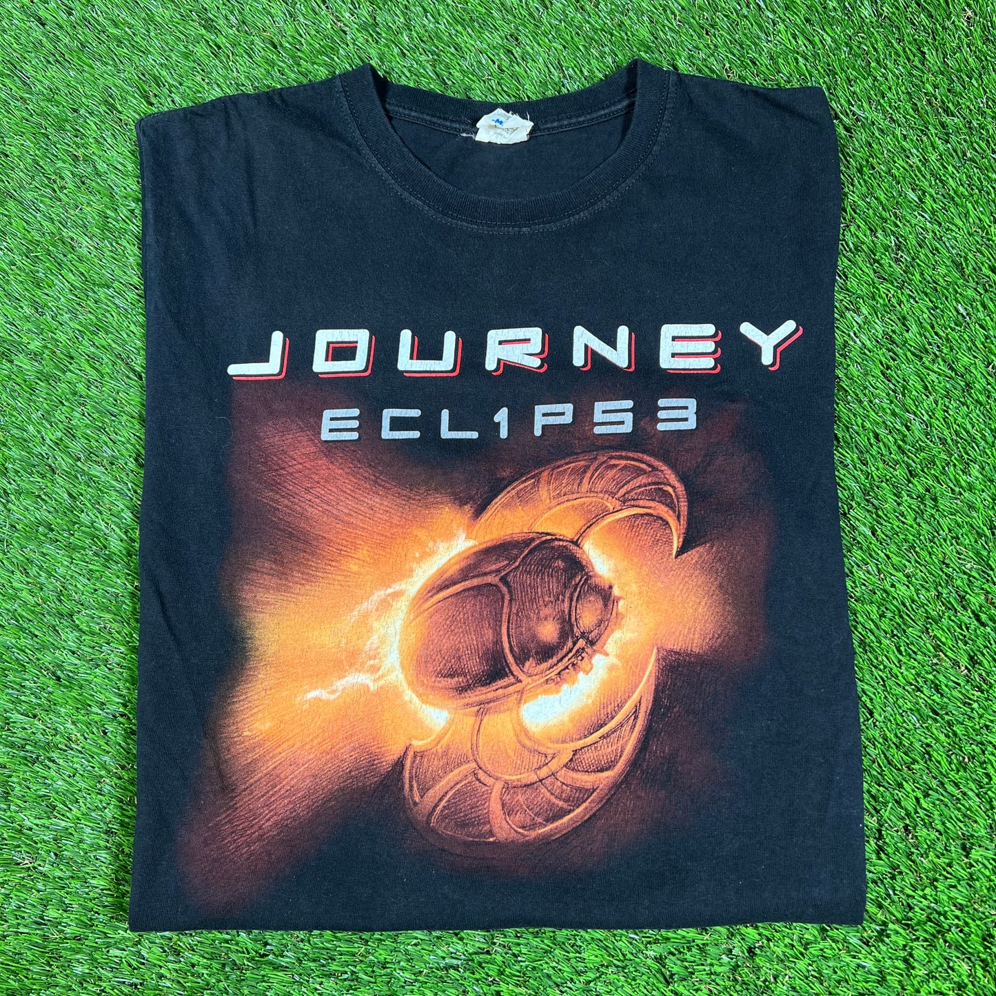 2011 Journey North American Tour Black Tee Size Medium USED v16652