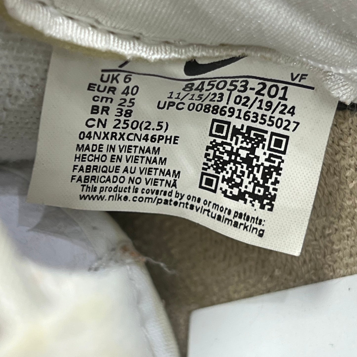 Nike Air Force 1 Low Linen (2024) Size 7 USED s19619