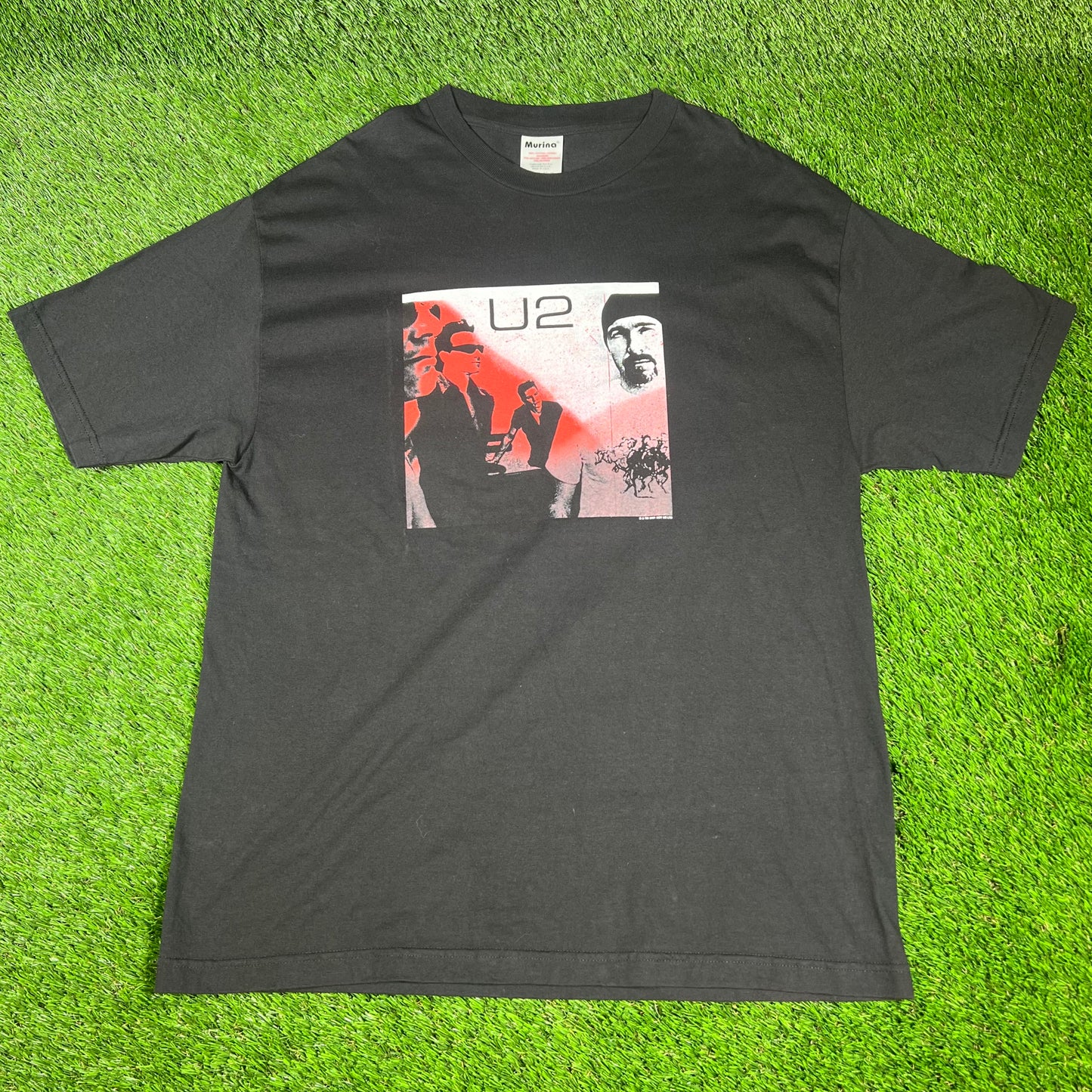 2001 U2 Black Tour Tee Size XL USED v16621