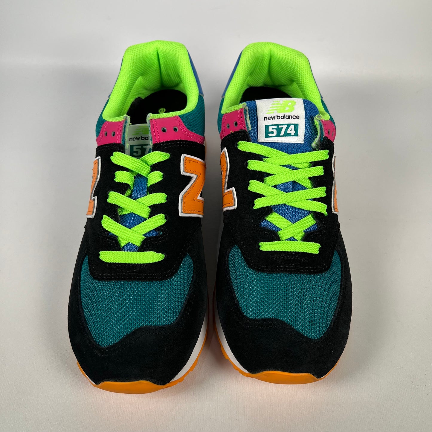New Balance 574 Black Energy Lime (2020) Size 10.5 NEW s18756