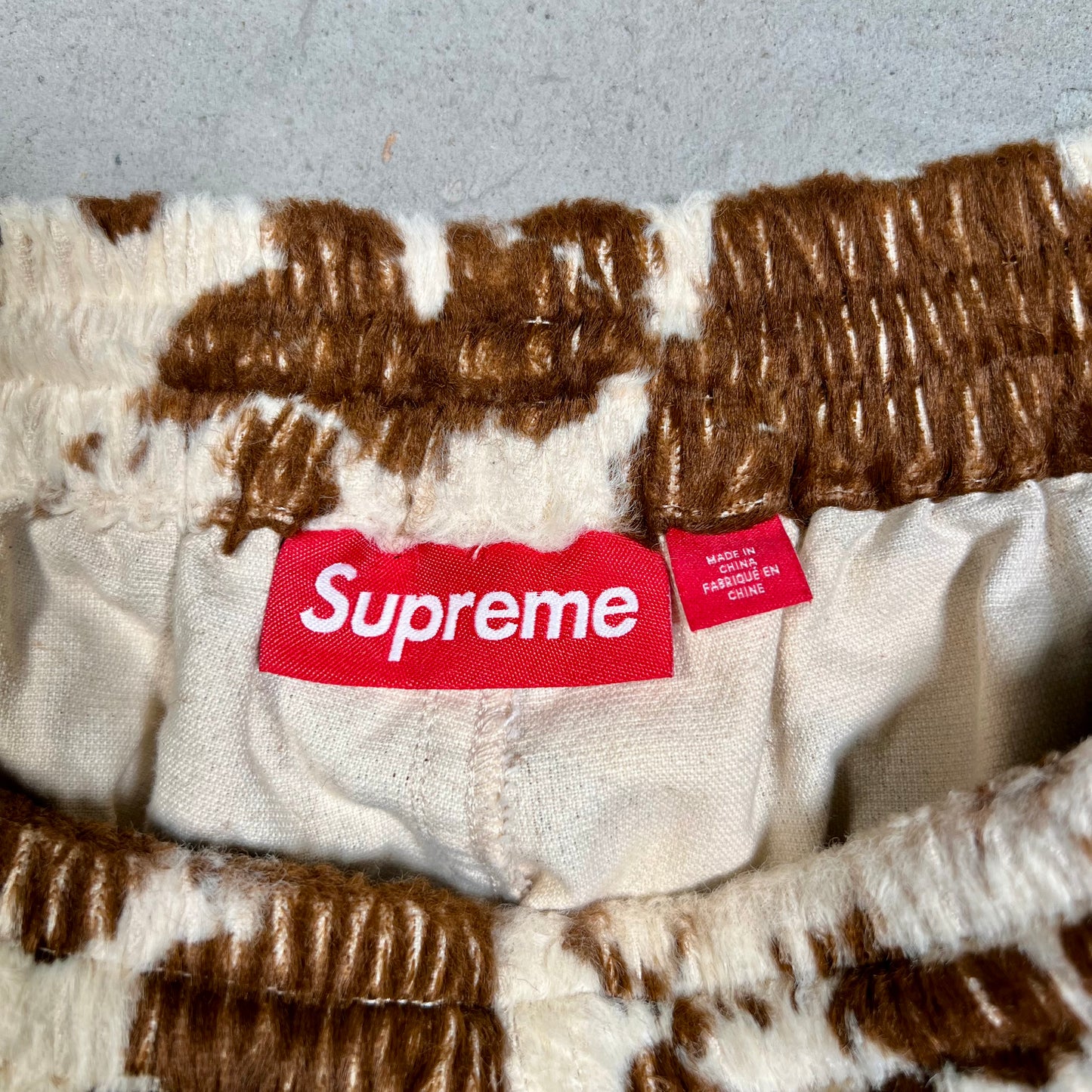 Supreme Faux Fur Cow Print Shorts Size Small USED x17611