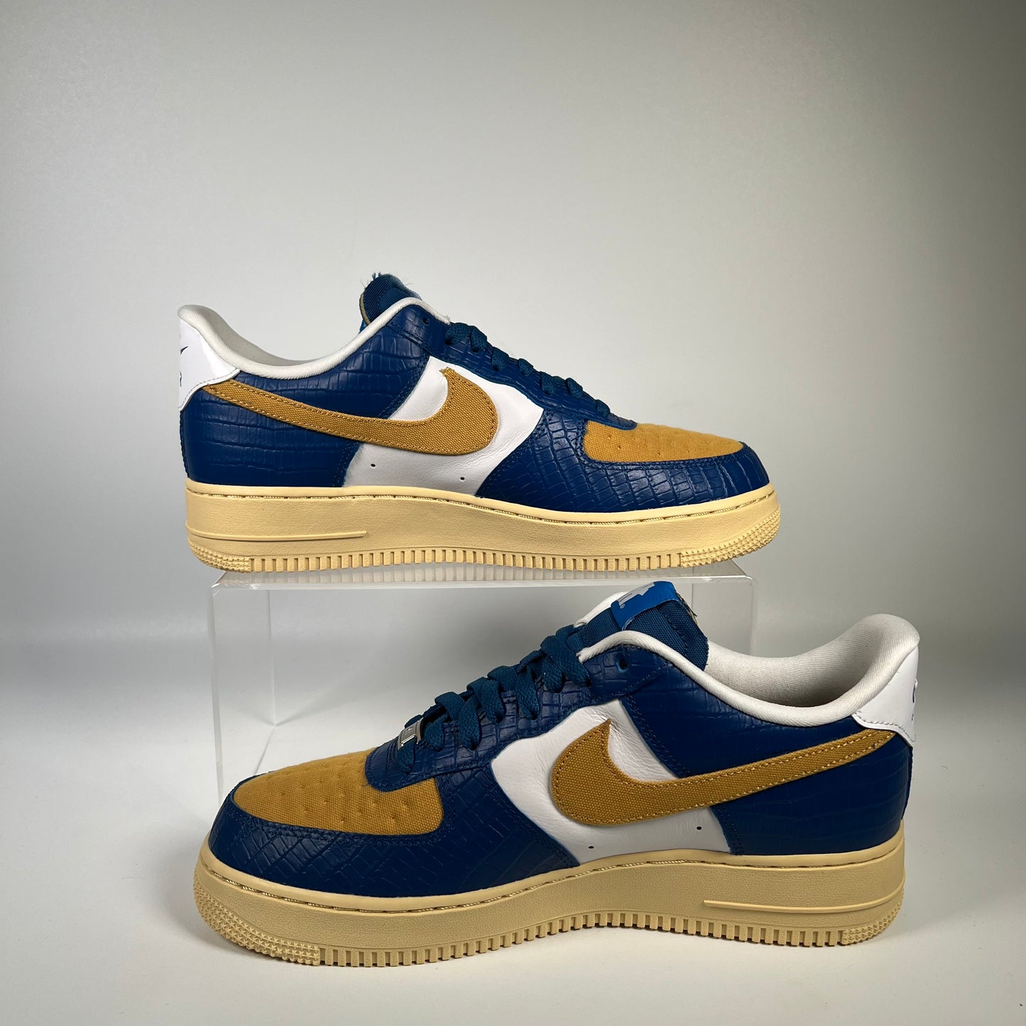 Nike Air Force One Low Undefeated 5 On It Blue Yellow (2021) Size 9.5 NEW s17972