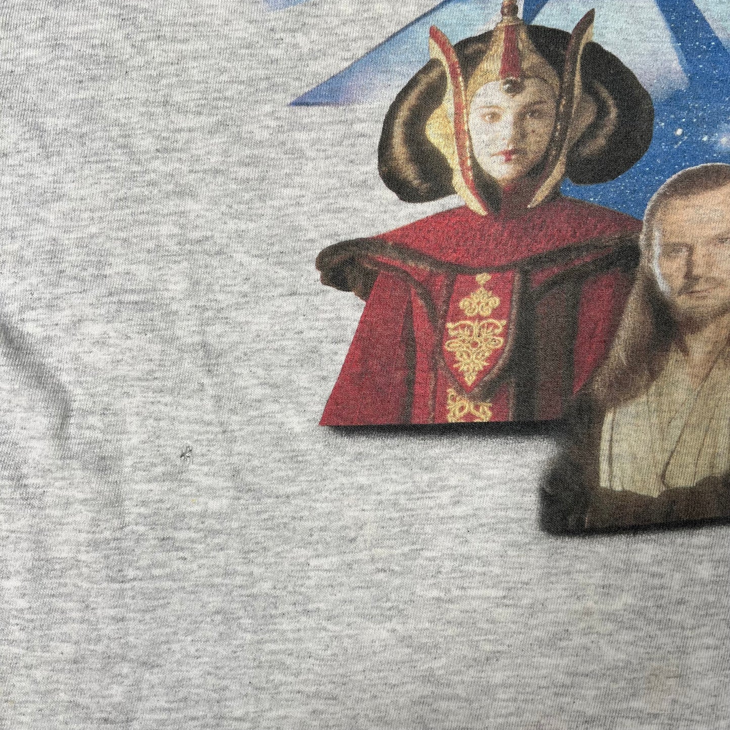 Y2K Star Wars Episode The Phantom Menace Grey Tee Size XL USED v16674