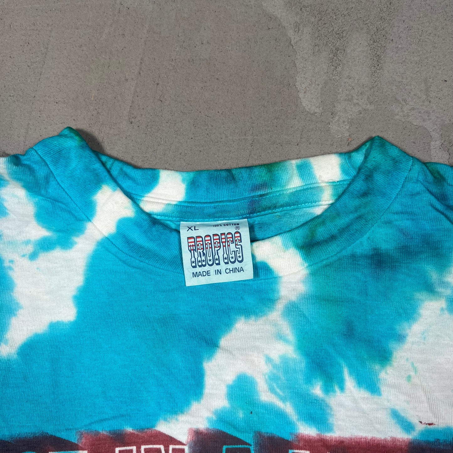 1994 Billy JoelElton John Once in A Lifetime Tour Blue Tie Dye Tee Size XL USED v19250