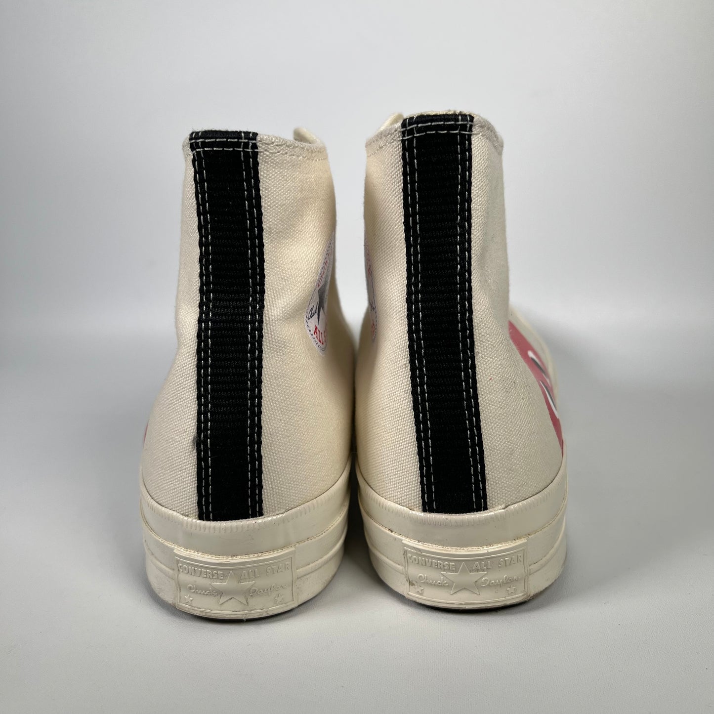 Converse CDG White High Size 10 USED s18069