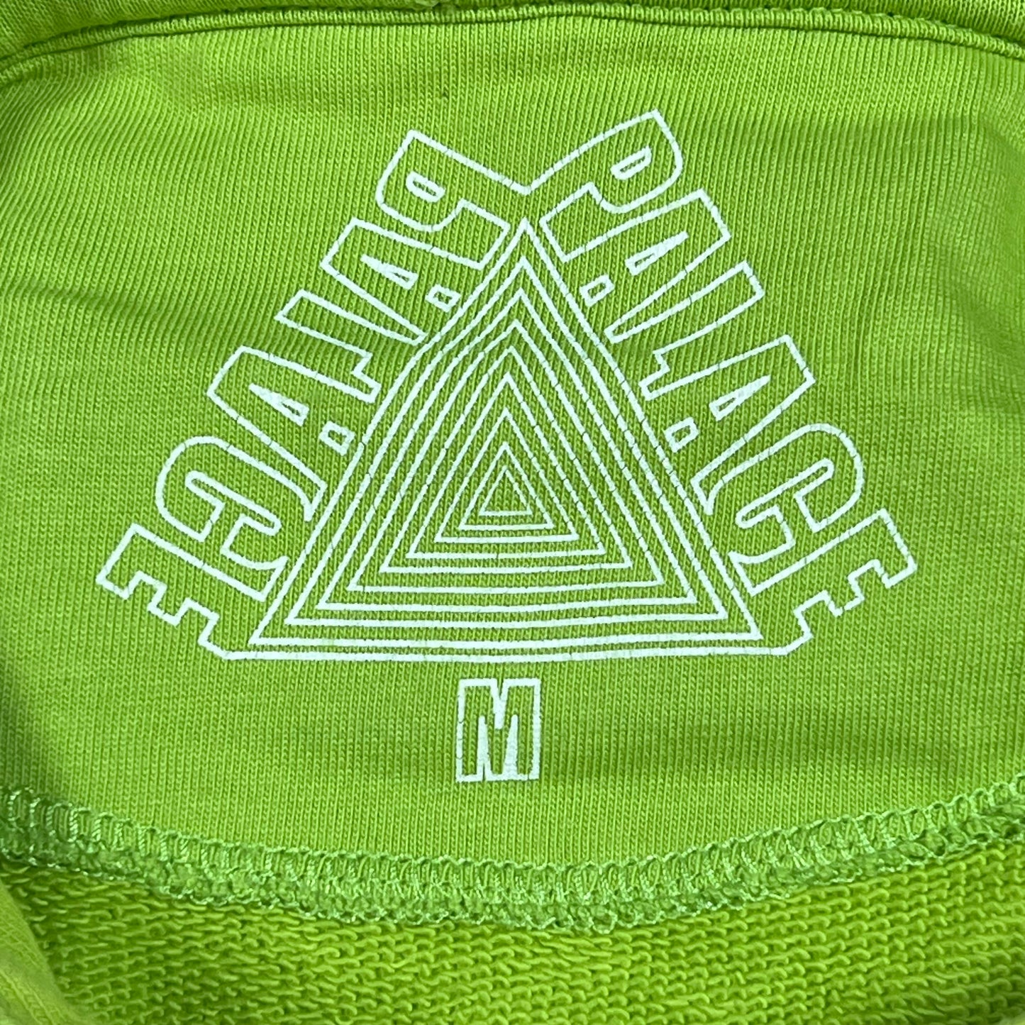 Palace Electric Lime Green Hoodie Size Medium USED x14101