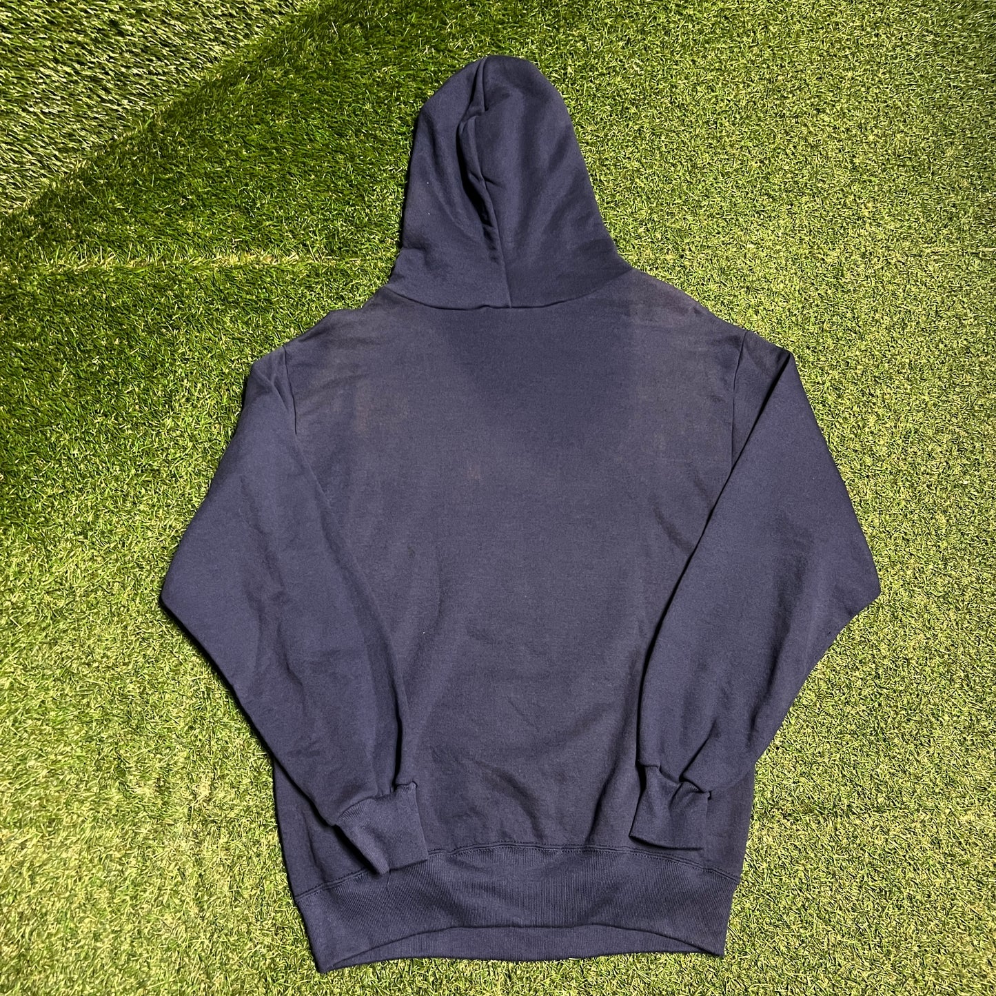 1990s Malcolm X Portrait Print Navy Blue Hoodie Size XL USED v16427