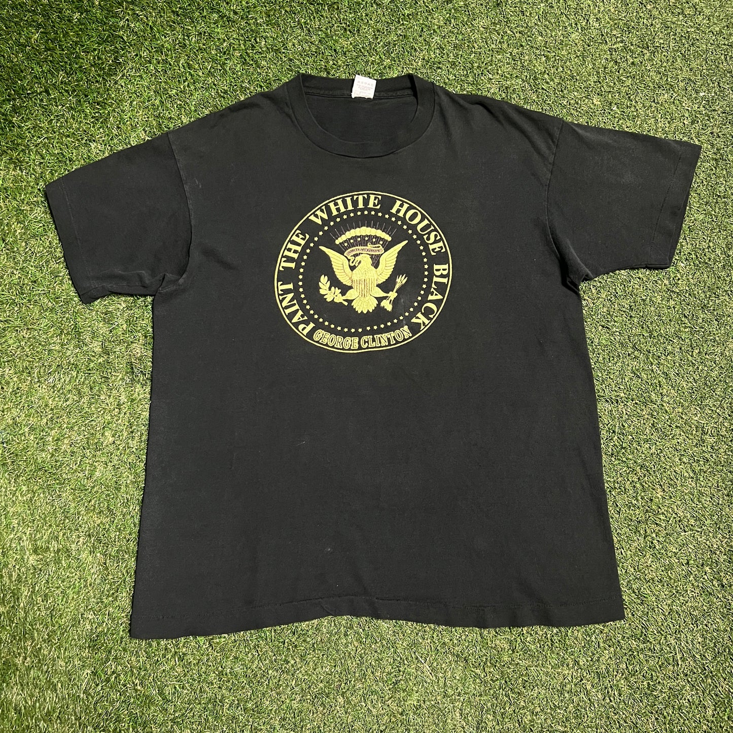 1990s George Clinton Paint the White House Black Black Tee Size XL USED v16247