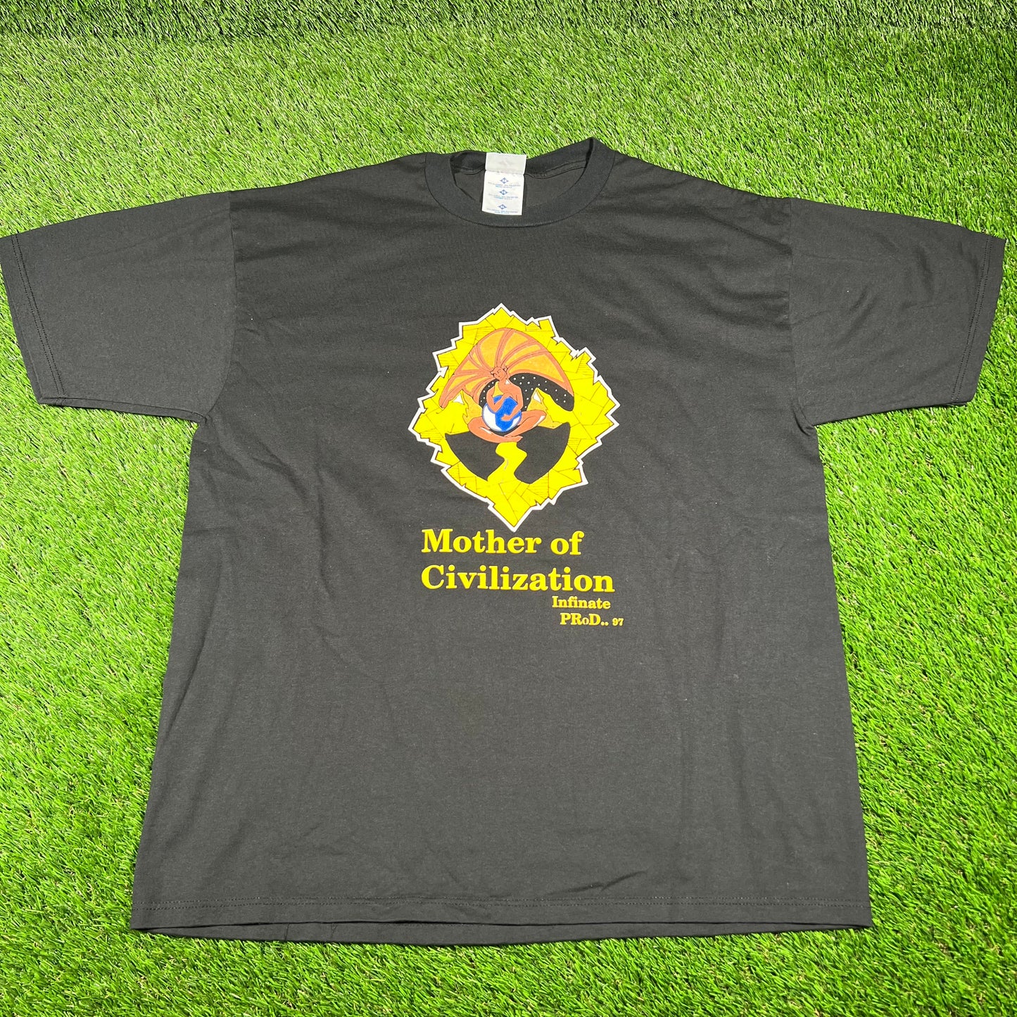 1997 Mother of Civilization Women March Black Tee Size XL USED v16823