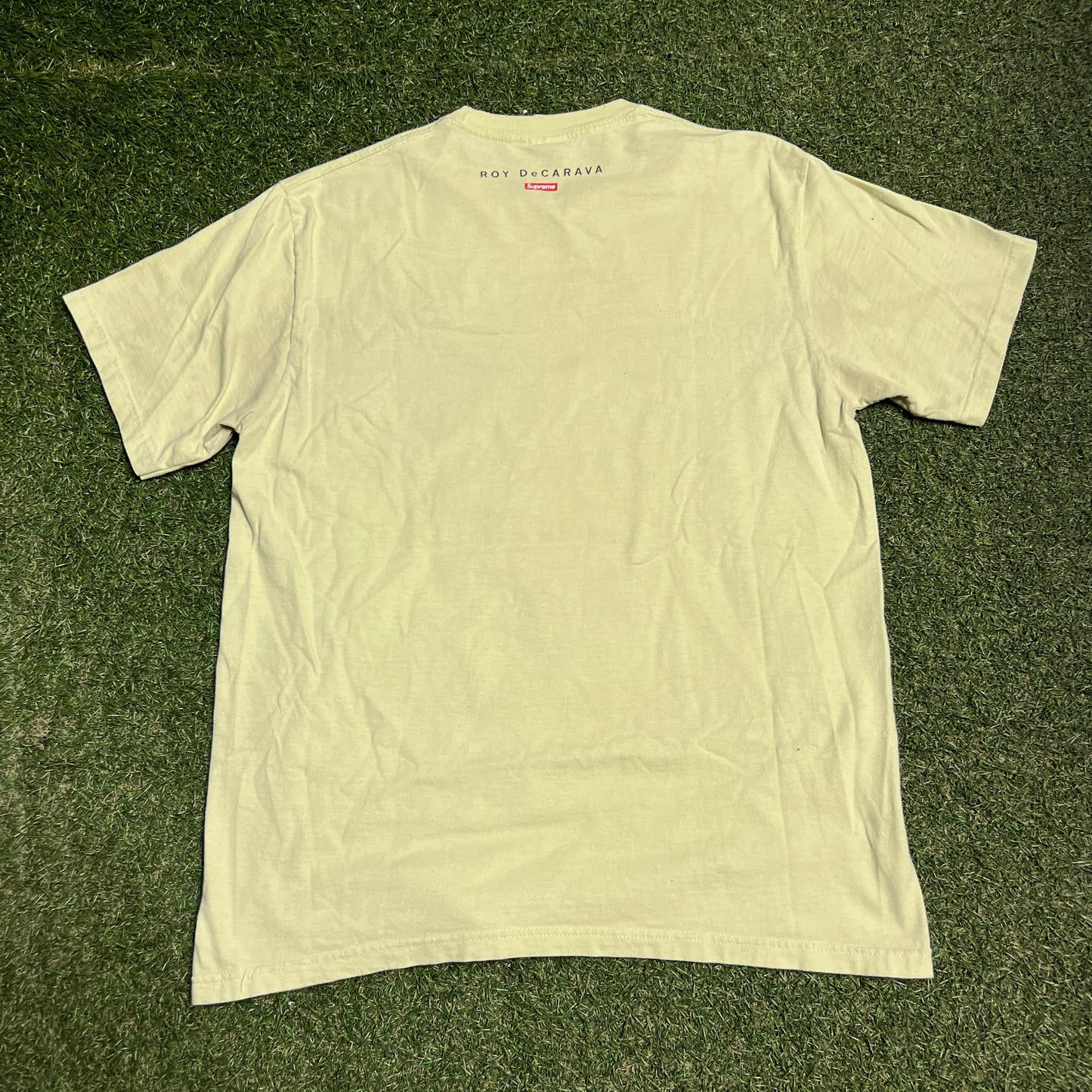 Supreme Malcolm X 2022 Pale Yellow Tee Size Medium USED x13920