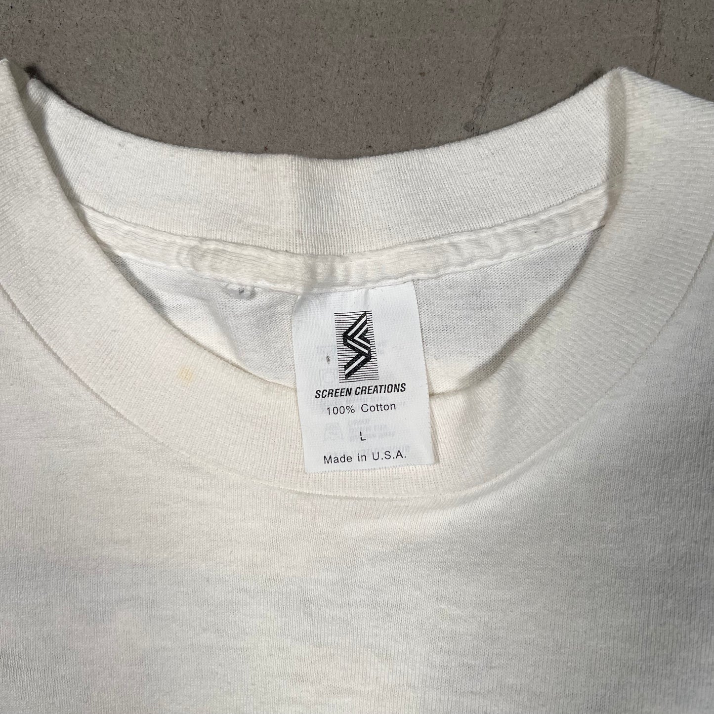 1990s Cincinatti Jazz Fest White Art Tee Size Large USED v19479