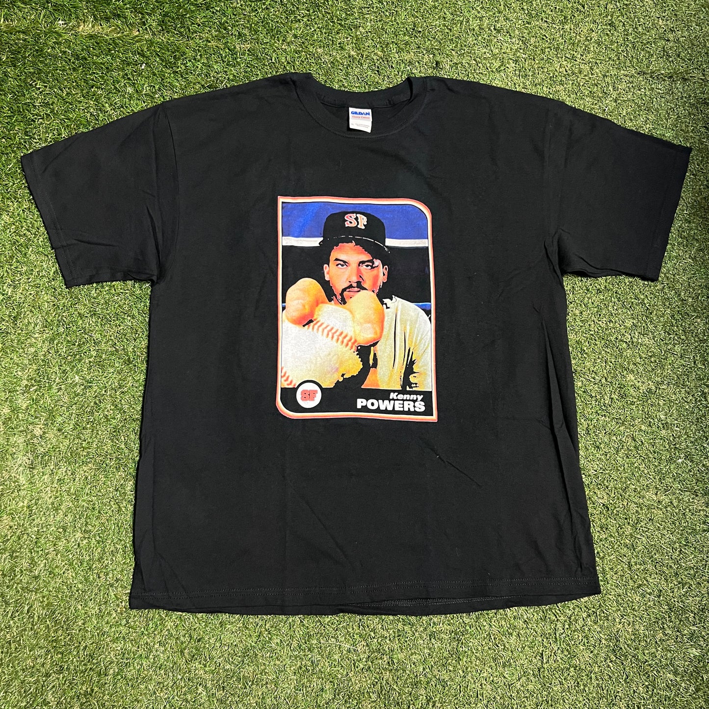 2010s Kenny Powers SF Baseball Card Black Tee Size XL USED v16130